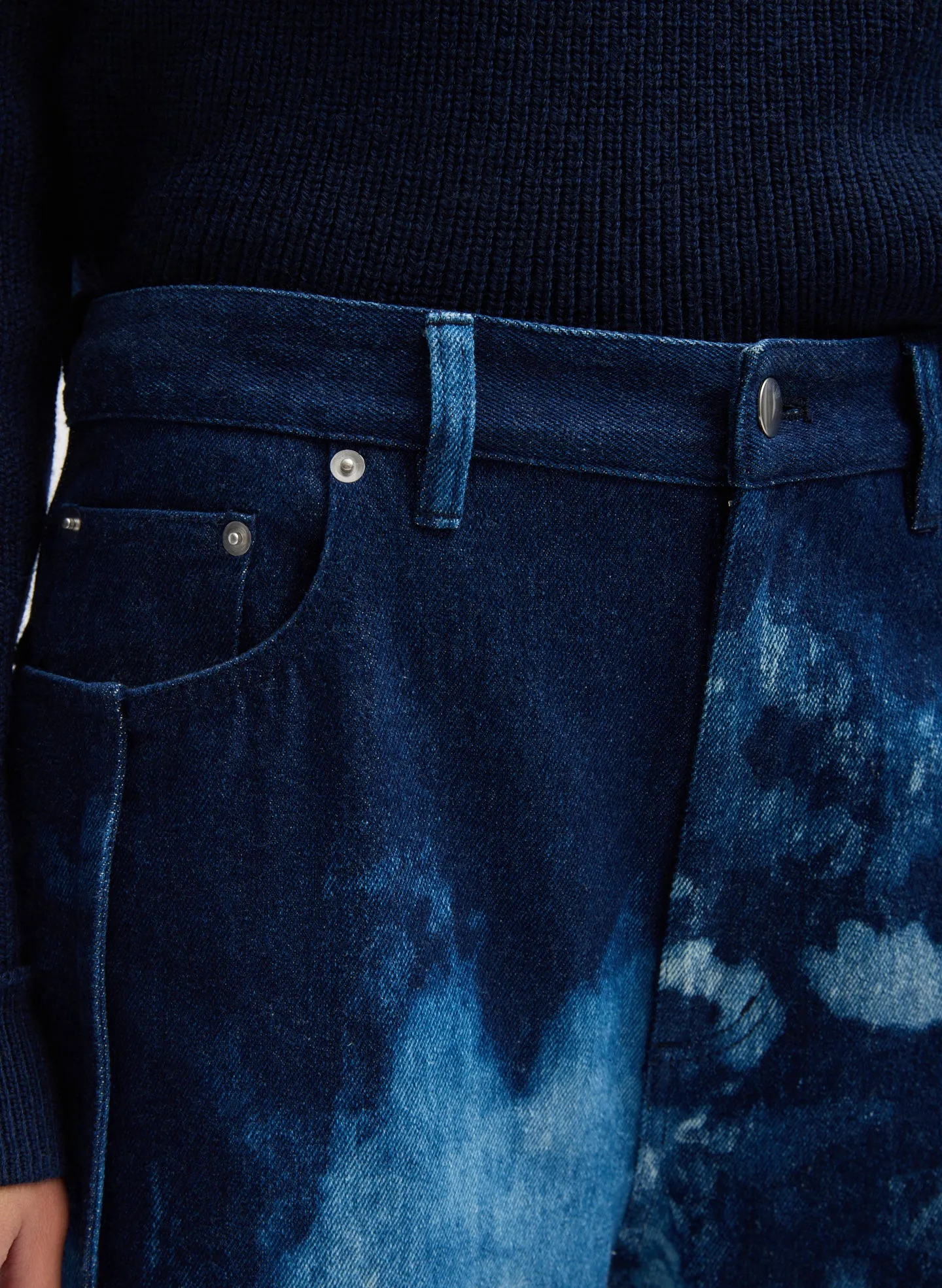 Tie Dye Denim Tuck Jean sold by Tibi product image thumbnail 4