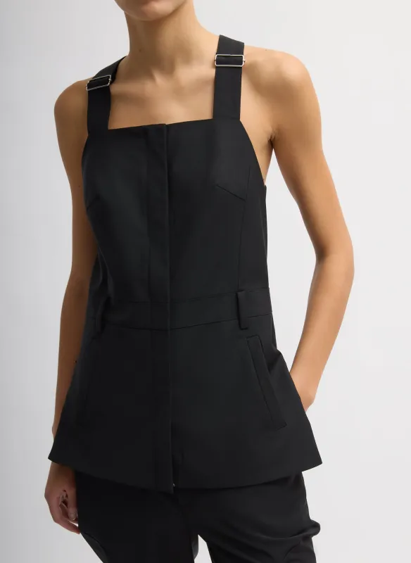 Recycled Tropical Wool Overall Top made by Tibi