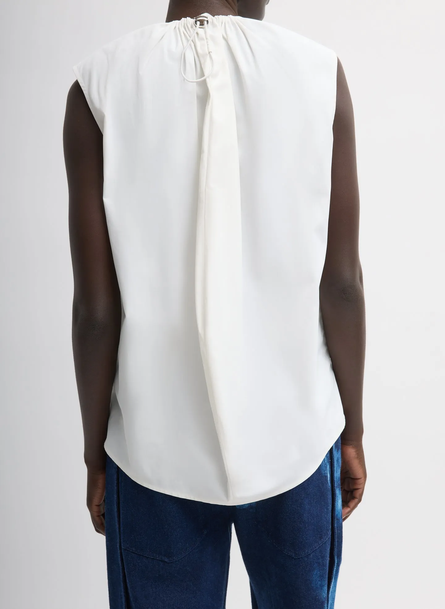 Lotte Nylon Shirred Neck Top sold by Tibi product image thumbnail 2