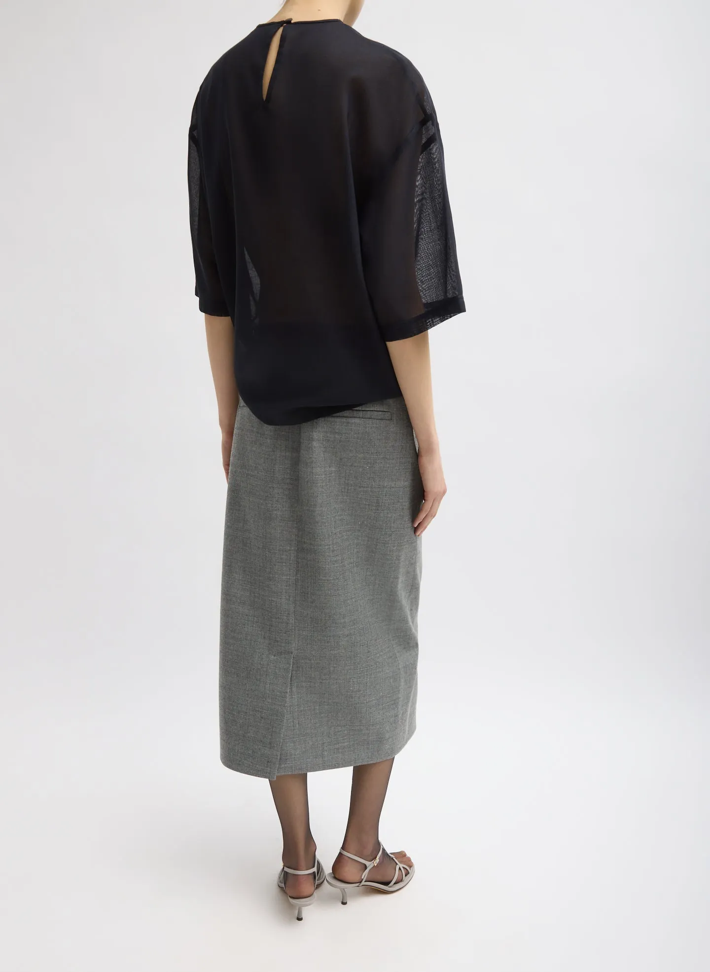 Sheer Wool Gauze Easy T-Shirt sold by Tibi product image thumbnail 3