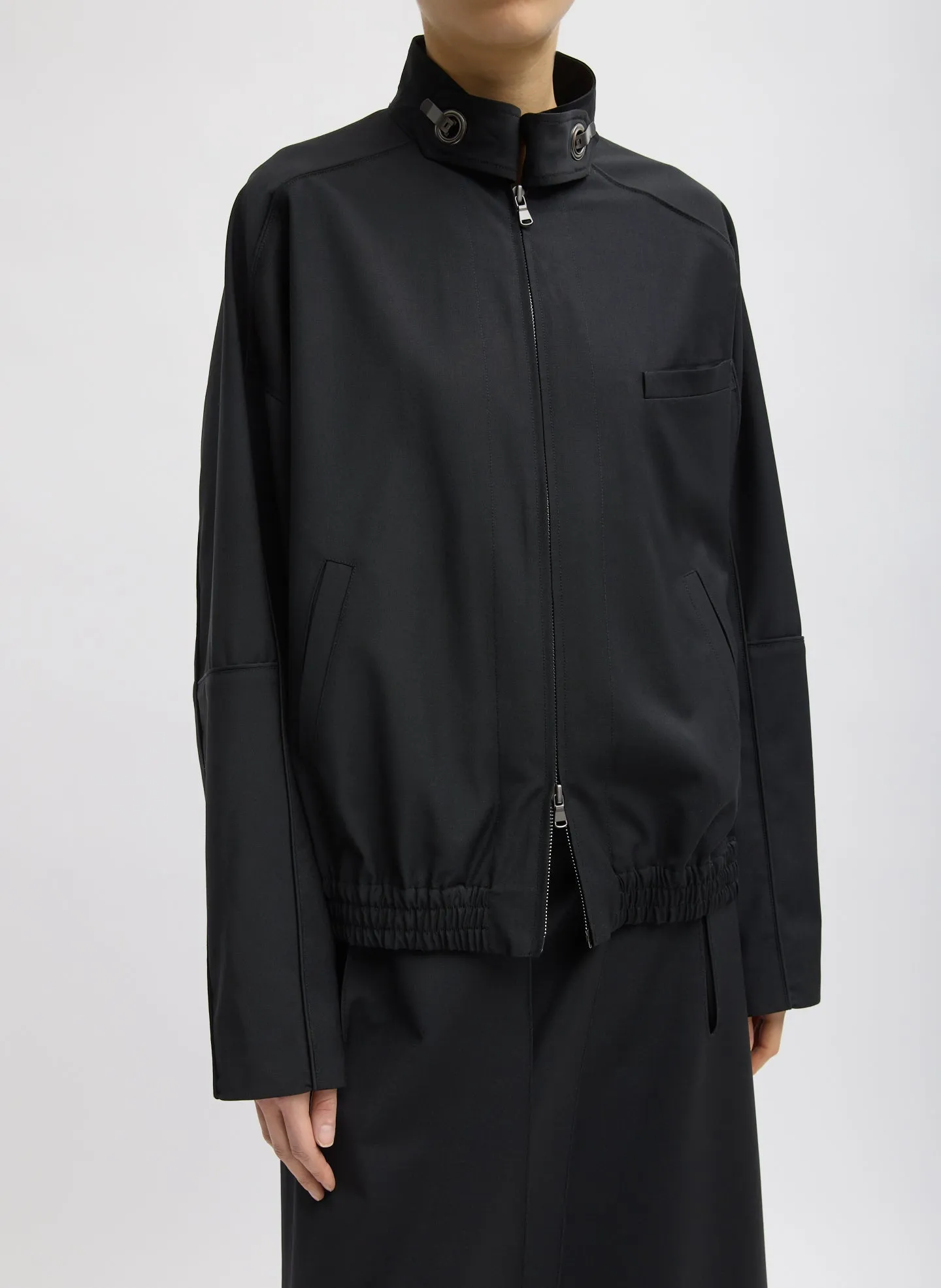 Recycled Tropical Wool Moto Bomber sold by Tibi