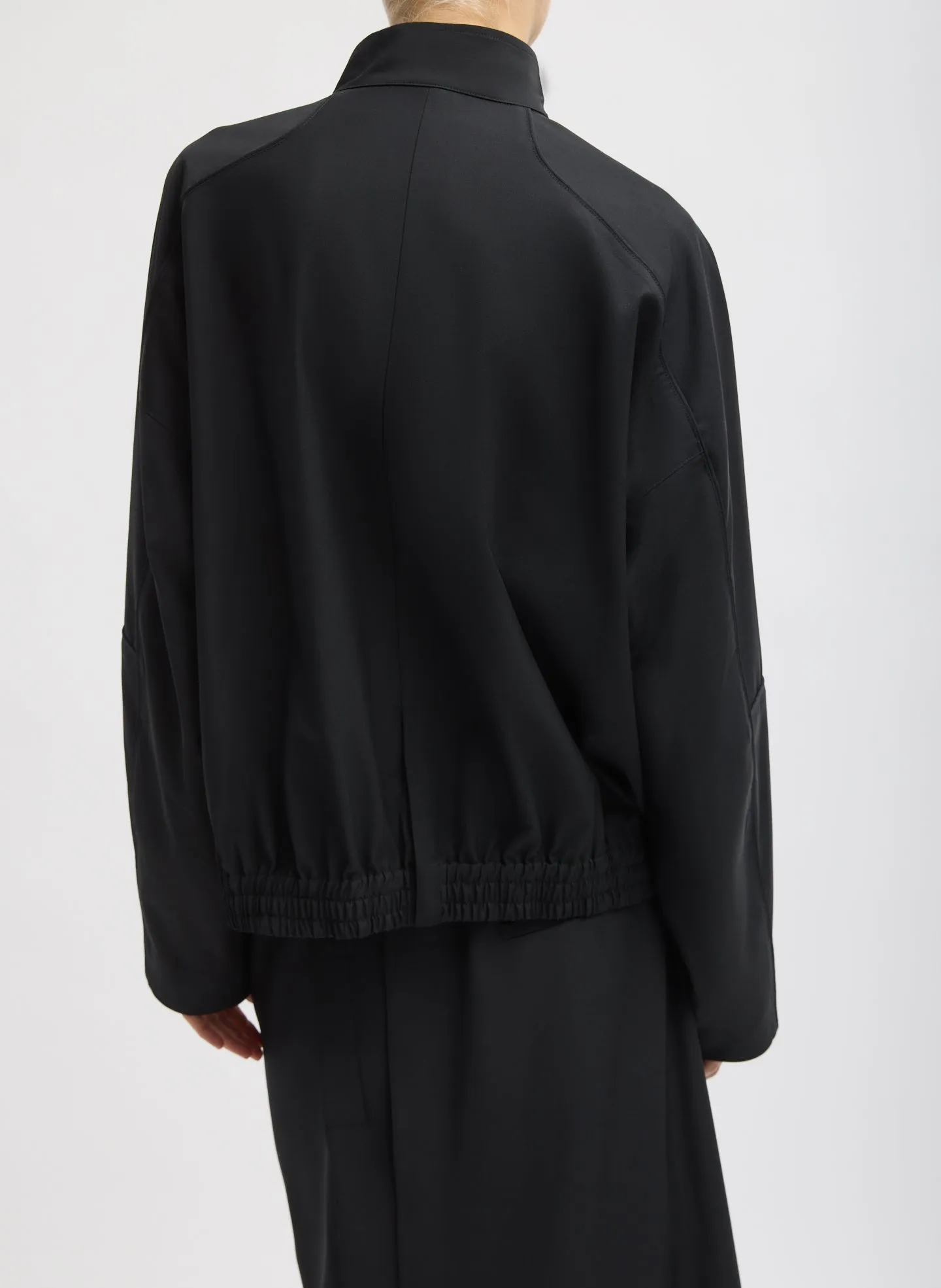 Recycled Tropical Wool Moto Bomber sold by Tibi product image thumbnail 3