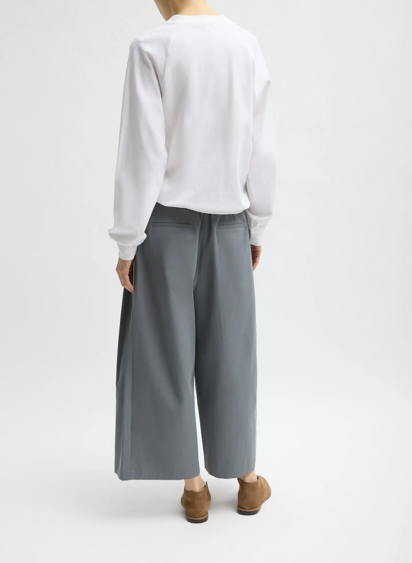 Bio Twill Triple Pleat Cropped Pant sold by Tibi product image thumbnail 3