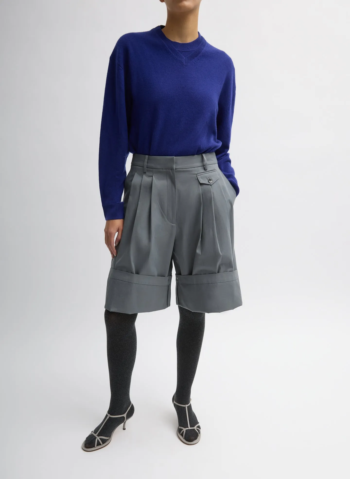 Bio Twill Triple Pleat Short sold by Tibi product image thumbnail 3
