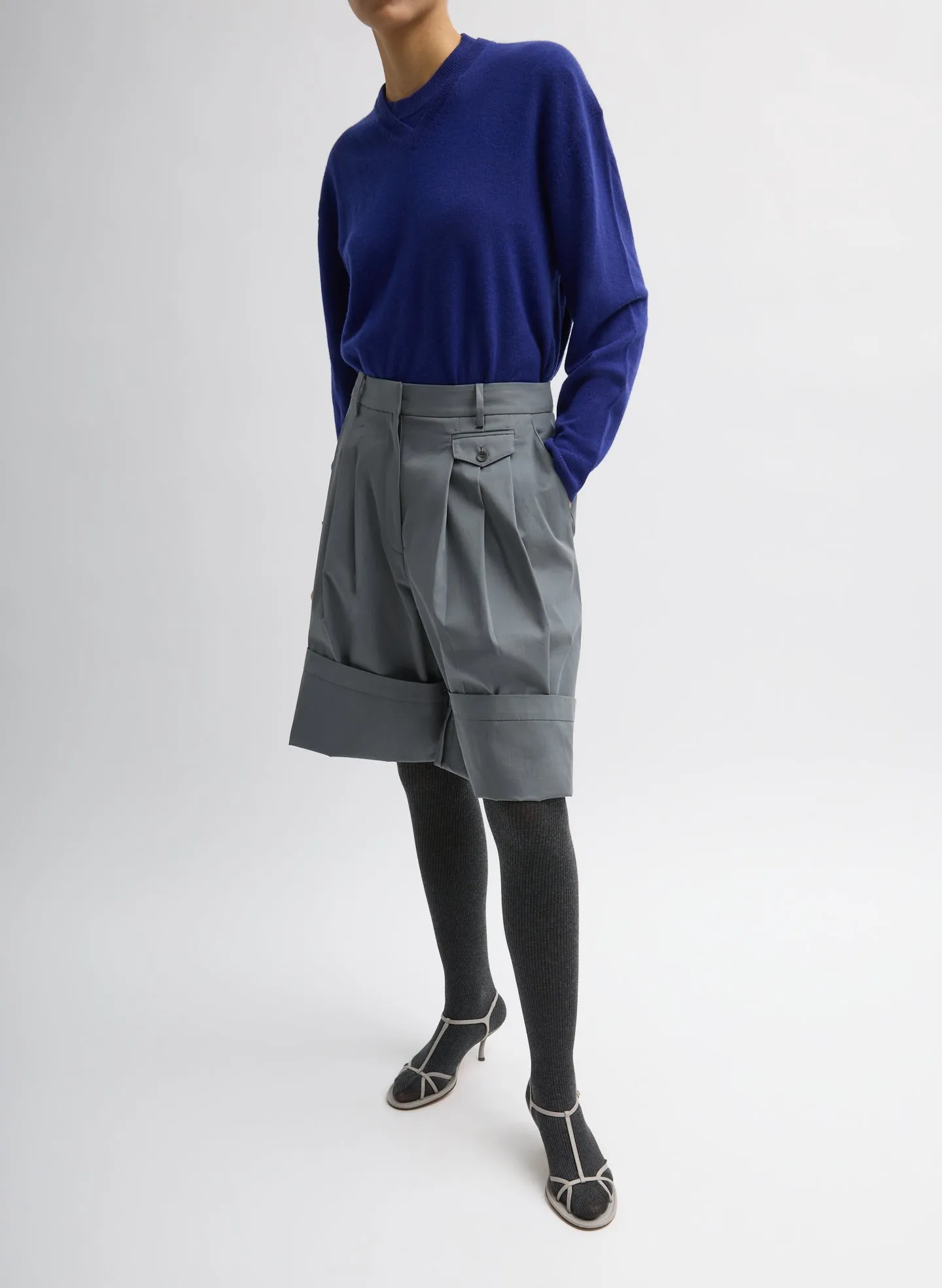 Bio Twill Triple Pleat Short sold by Tibi product image thumbnail 4