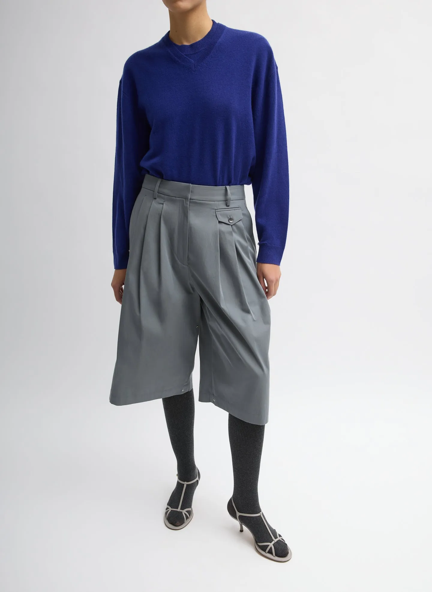 Bio Twill Triple Pleat Short sold by Tibi