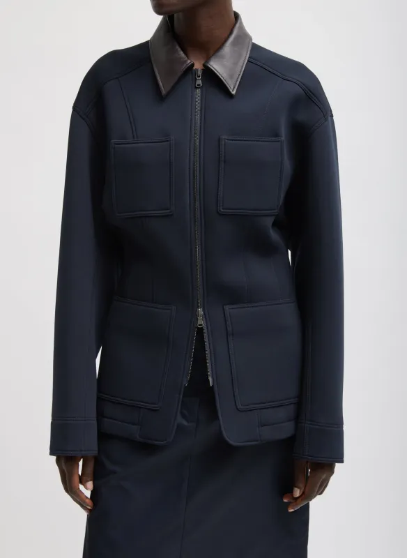 Bonded Twill Sculpted Workmen Jacket sold by Tibi