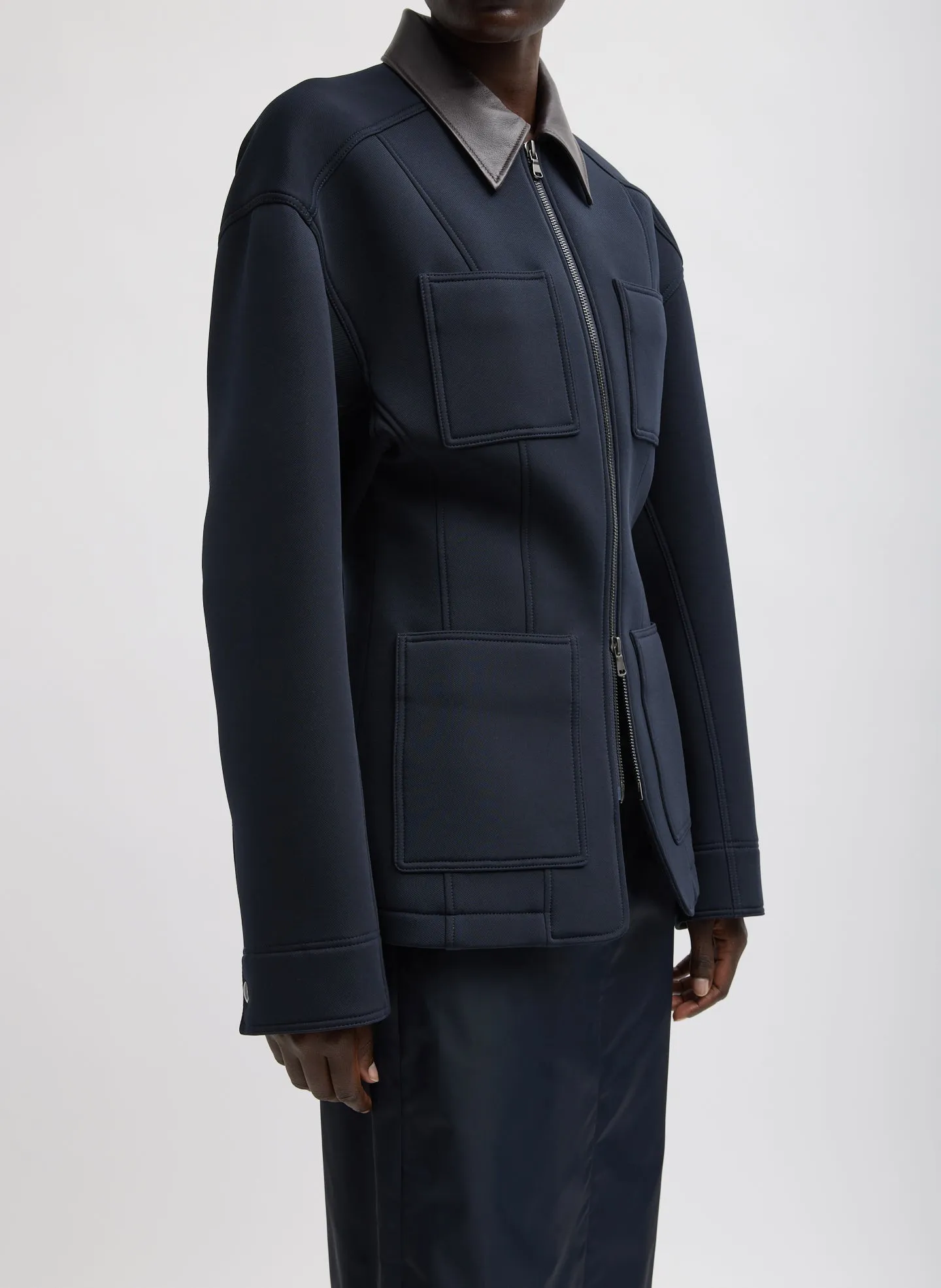 Bonded Twill Sculpted Workmen Jacket sold by Tibi product image thumbnail 3