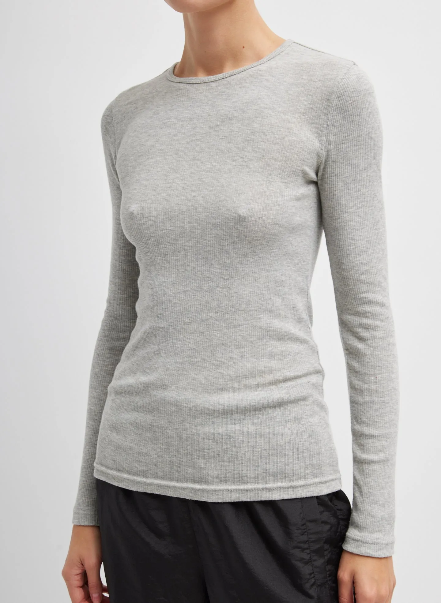 Circular Ribbed Crewneck Pullover T-Shirt sold by Tibi