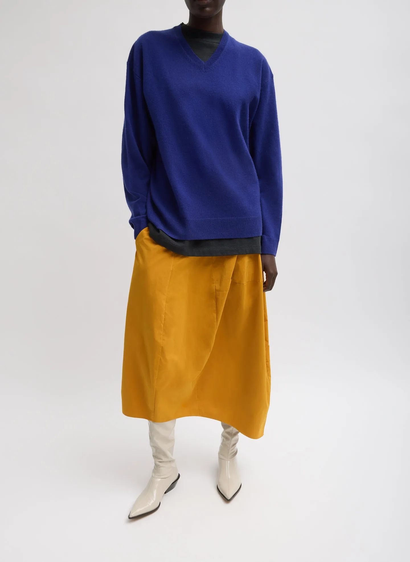 Washable Cashmere Easy V-Neck Sweater sold by Tibi product image thumbnail 4