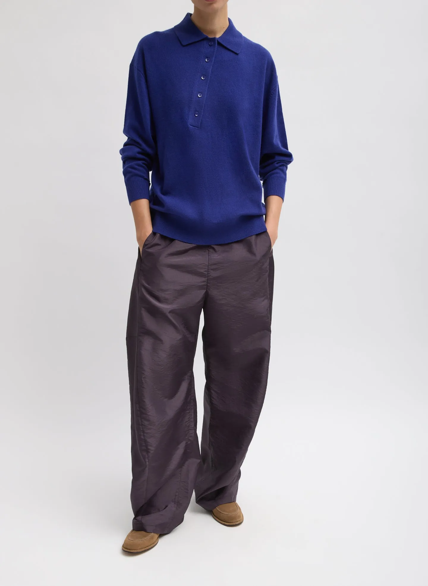 Washable Cashmere Easy Polo Sweater sold by Tibi product image thumbnail 4