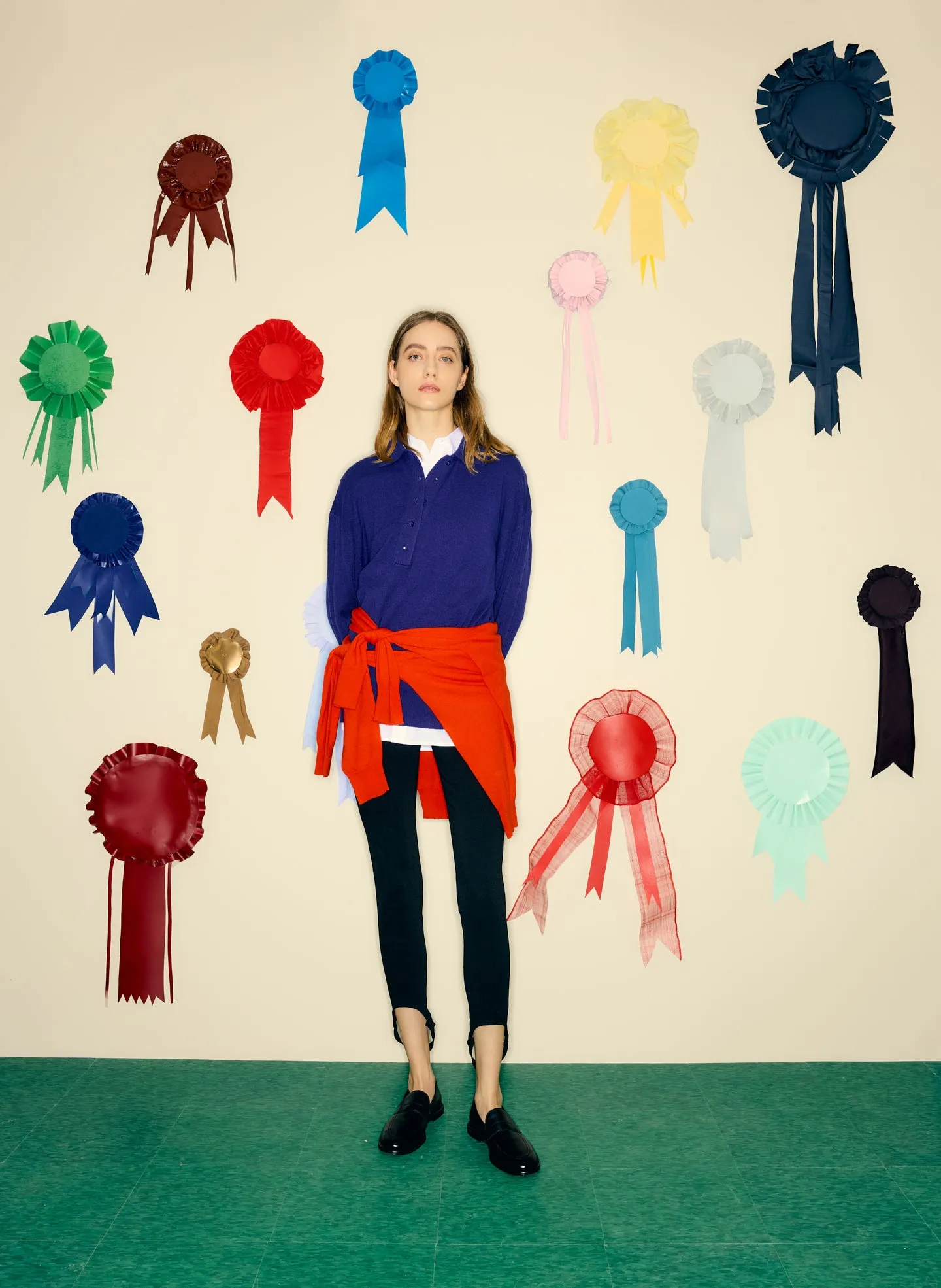 Washable Cashmere Easy Polo Sweater sold by Tibi product image thumbnail 2