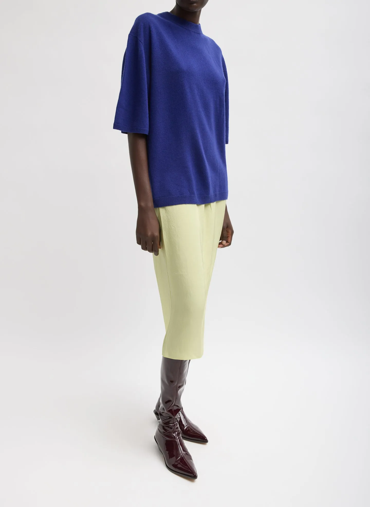 Washable Cashmere Oversized Easy T-Shirt sold by Tibi product image thumbnail 3
