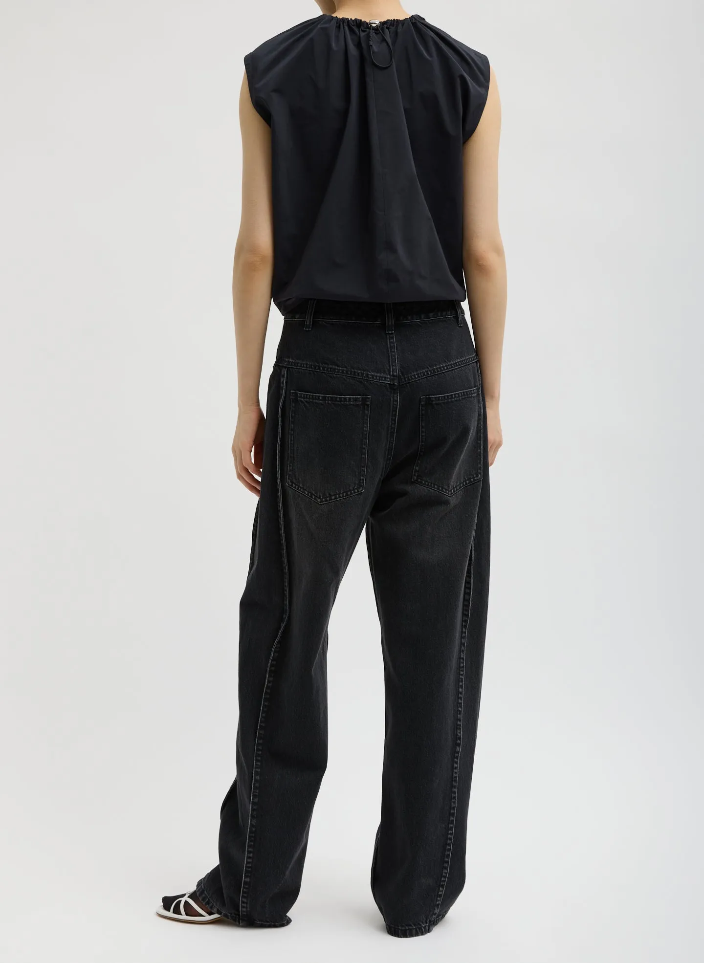 Vintage Black Denim Tuck Jean sold by Tibi product image thumbnail 3