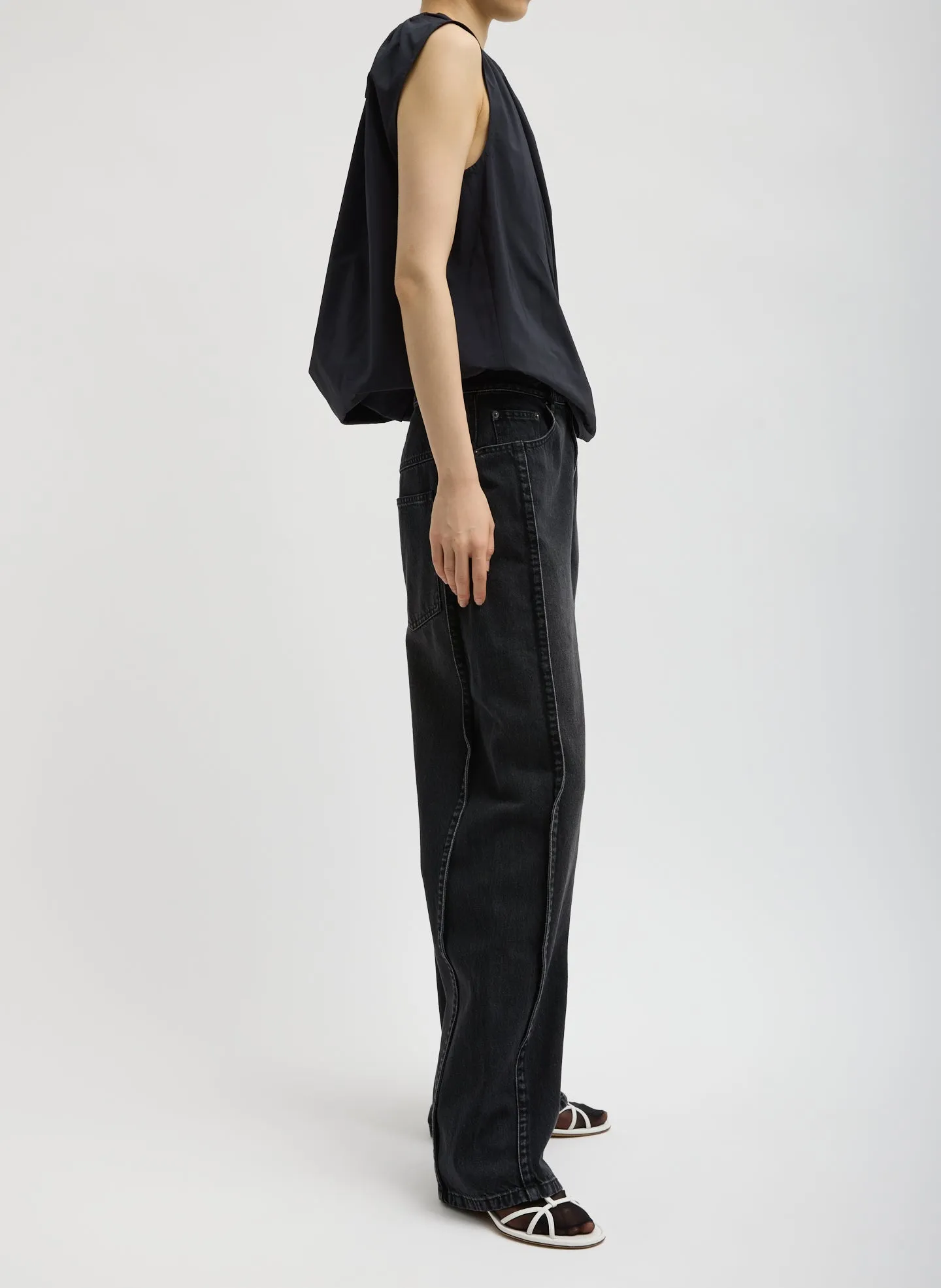 Vintage Black Denim Tuck Jean sold by Tibi product image thumbnail 2