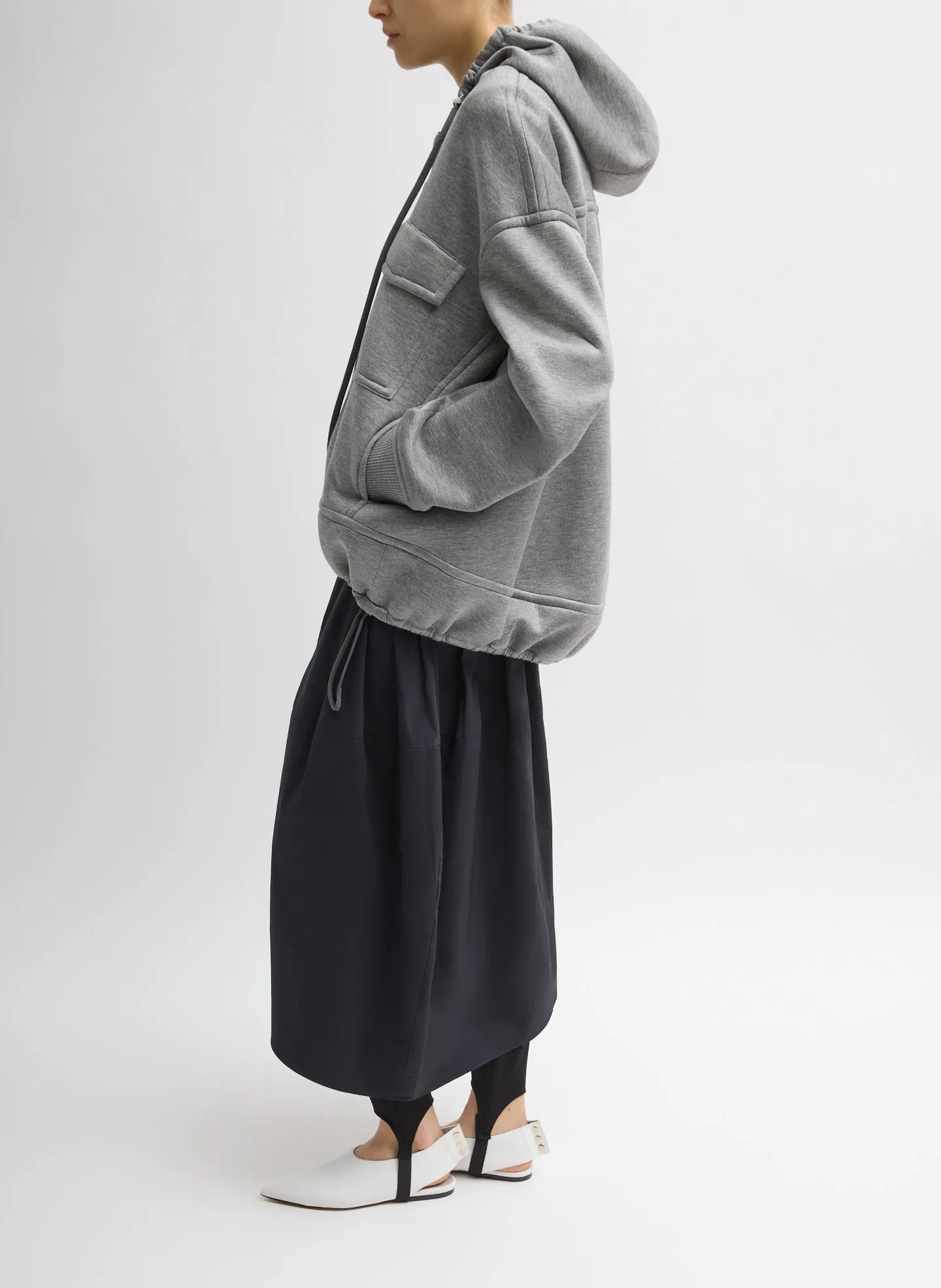 Techy Viscose Zip Up Hoodie sold by Tibi product image thumbnail 5