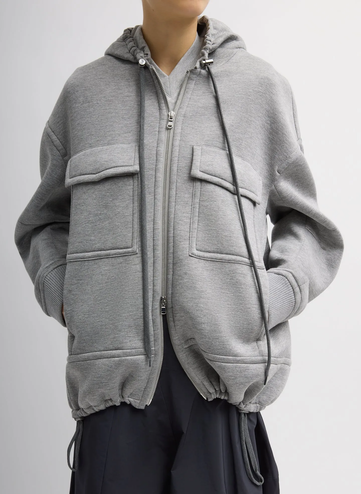 Techy Viscose Zip Up Hoodie sold by Tibi