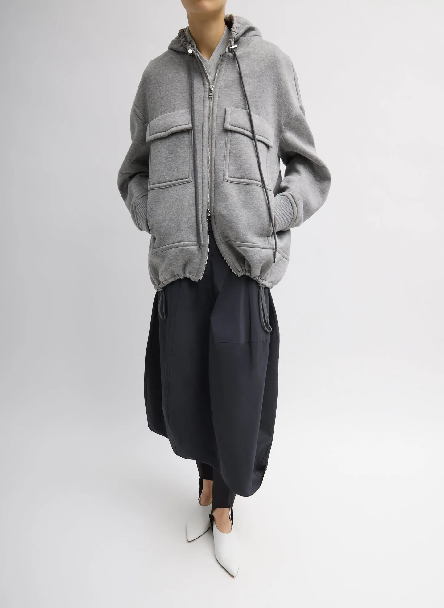 Techy Viscose Zip Up Hoodie sold by Tibi product image thumbnail 4