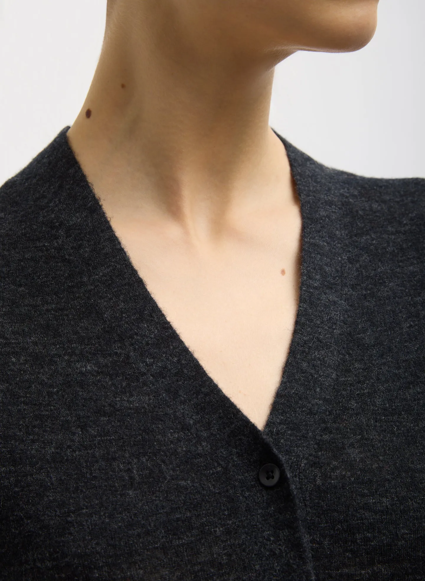 Skinlike Mercerized Wool V-Neck Shrunken Cardigan sold by Tibi product image thumbnail 5