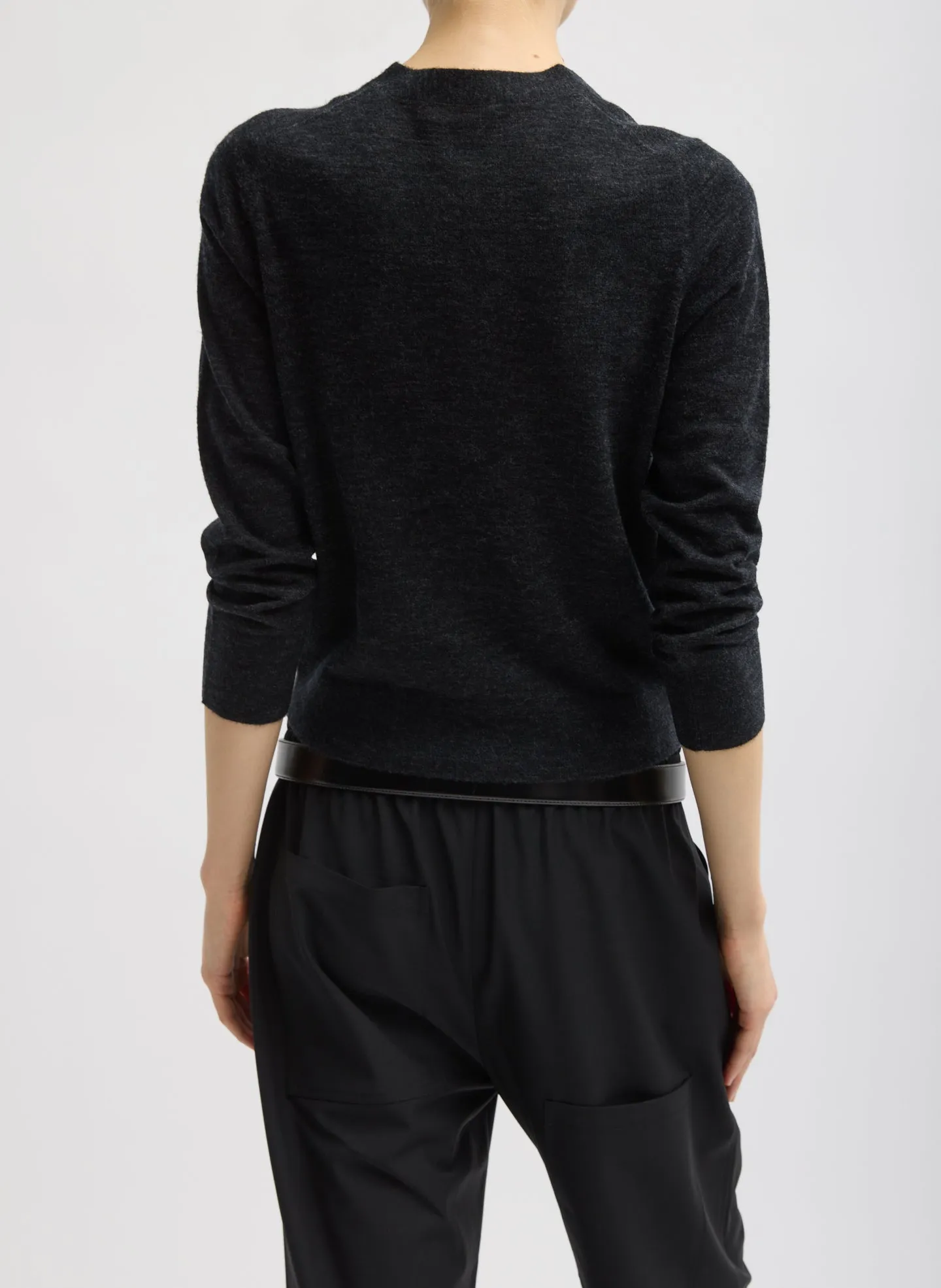 Skinlike Mercerized Wool V-Neck Shrunken Cardigan sold by Tibi product image thumbnail 3