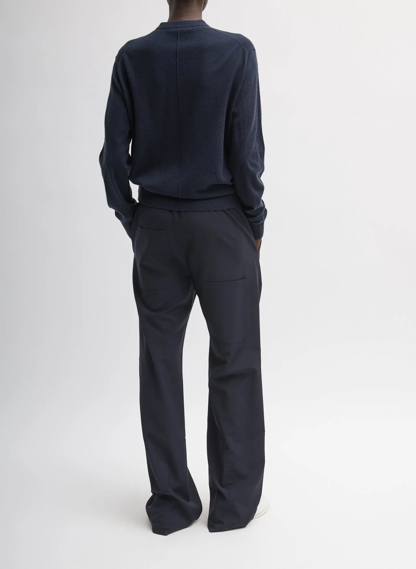 Skinlike Mercerized Wool Crewneck Pullover sold by Tibi product image thumbnail 4