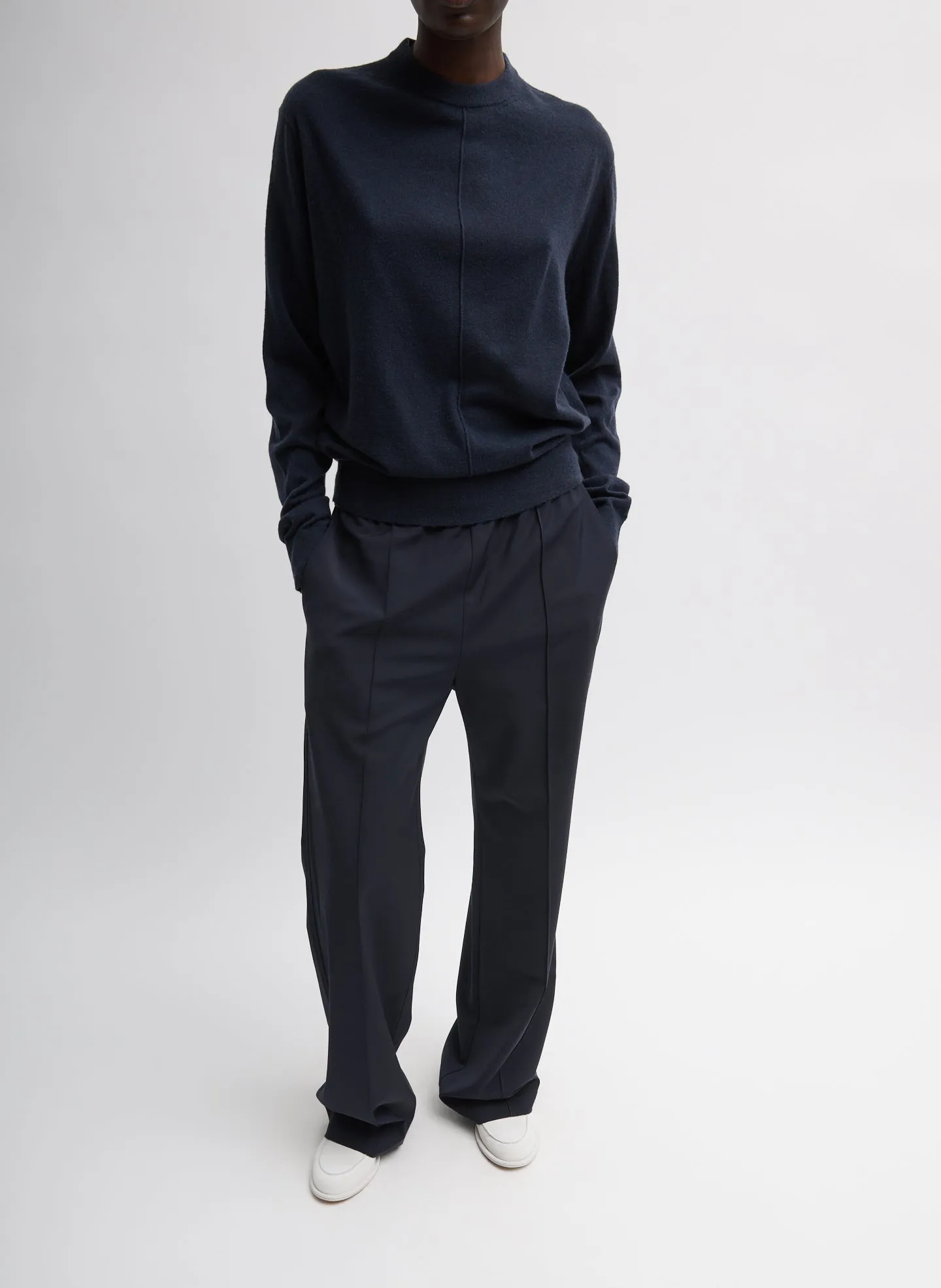Skinlike Mercerized Wool Crewneck Pullover sold by Tibi product image thumbnail 3