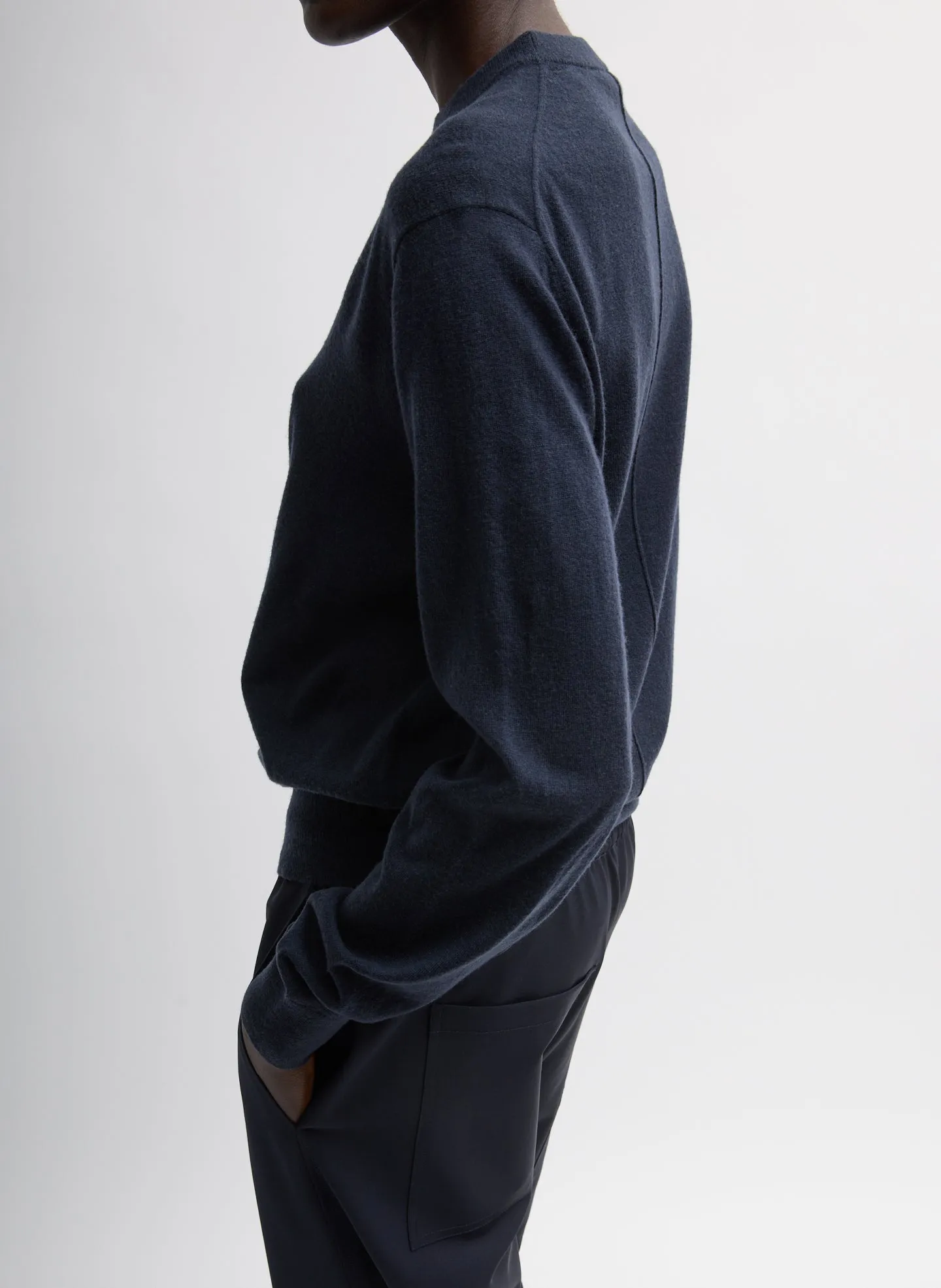Skinlike Mercerized Wool Crewneck Pullover sold by Tibi product image thumbnail 2