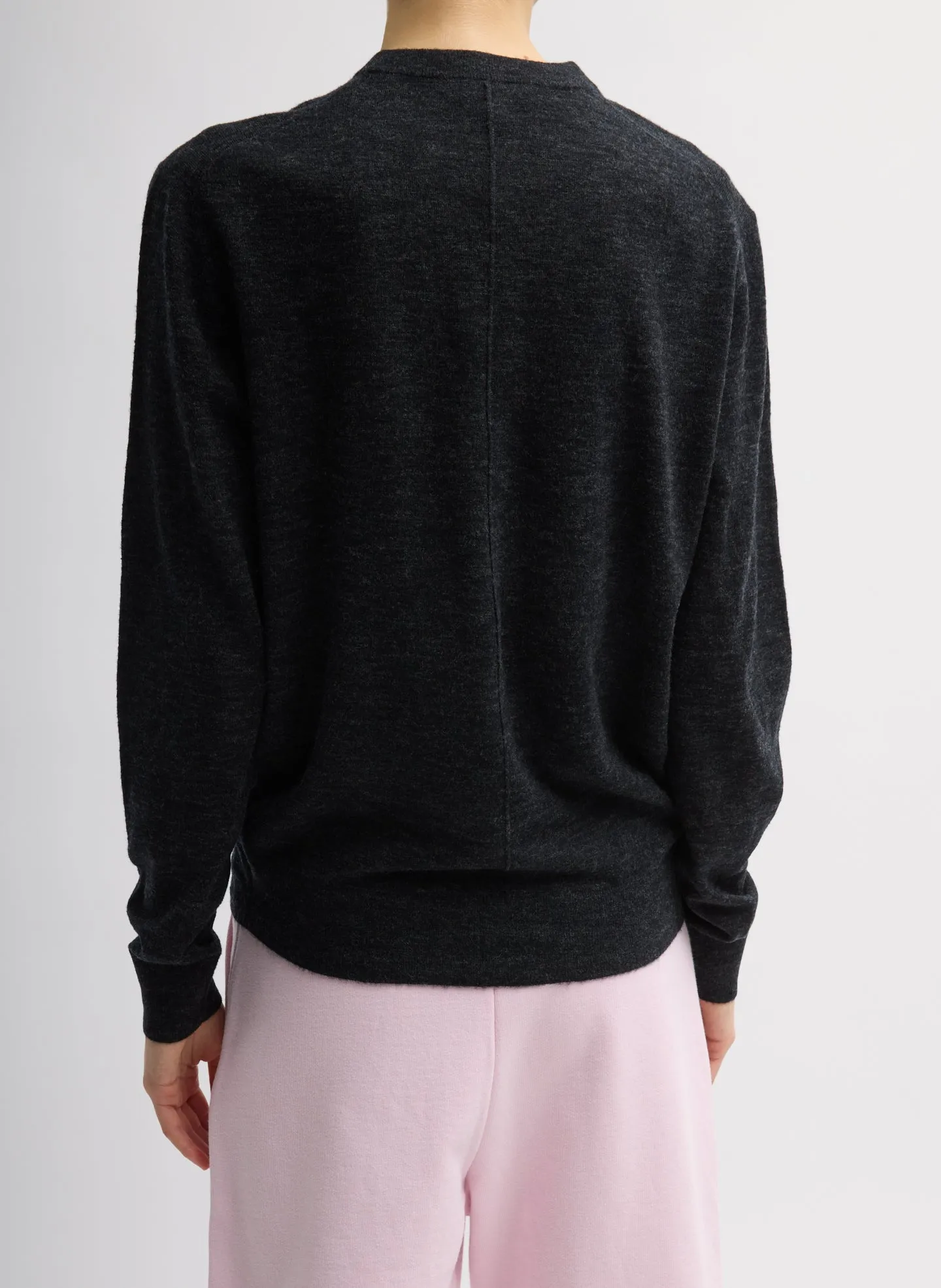 Skinlike Mercerized Wool Crewneck Pullover sold by Tibi product image thumbnail 3