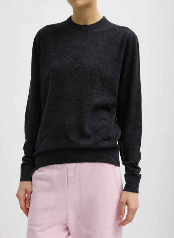 Skinlike Mercerized Wool Crewneck Pullover sold by Tibi