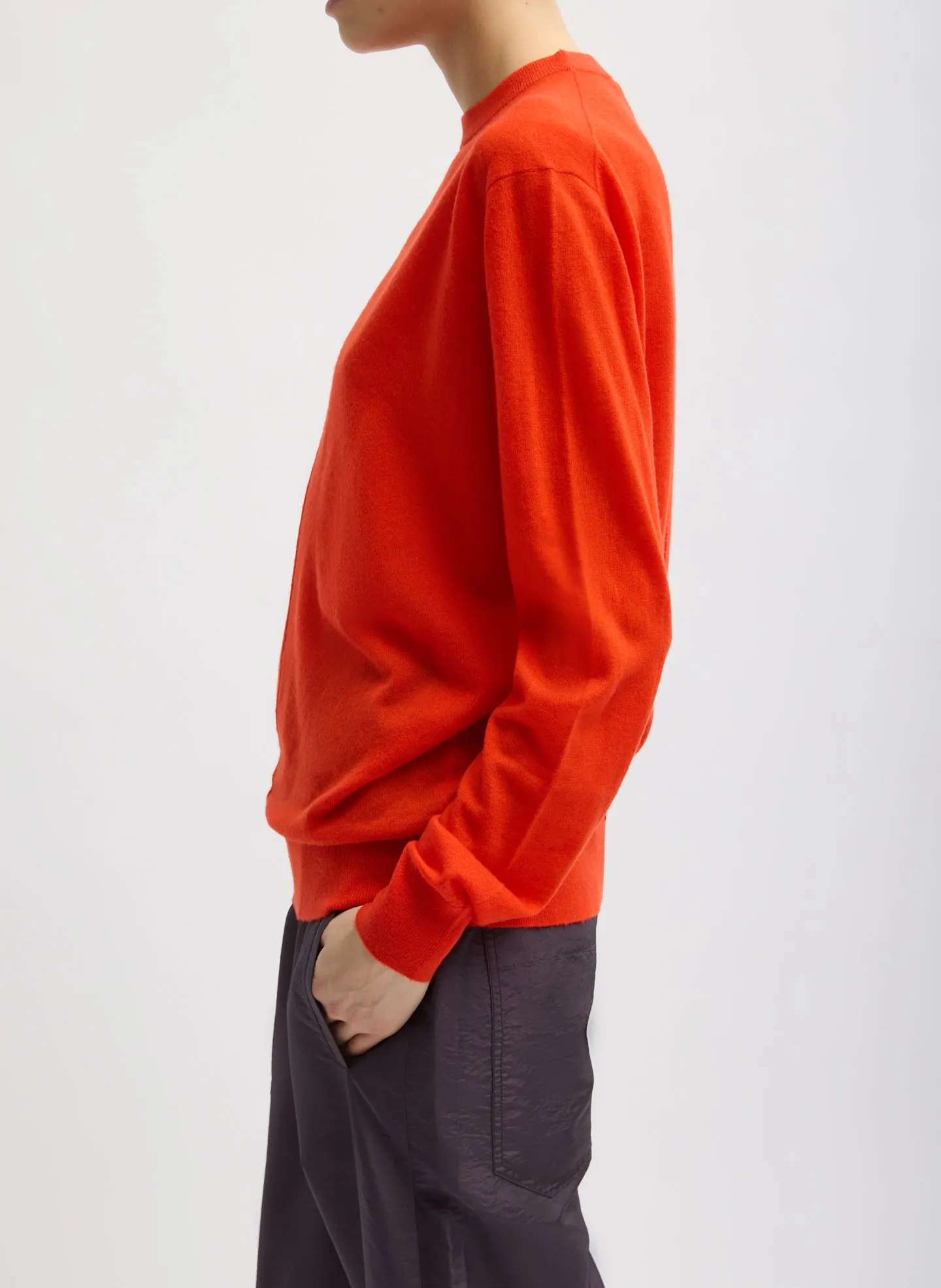 Skinlike Mercerized Wool Crewneck Pullover sold by Tibi product image thumbnail 3