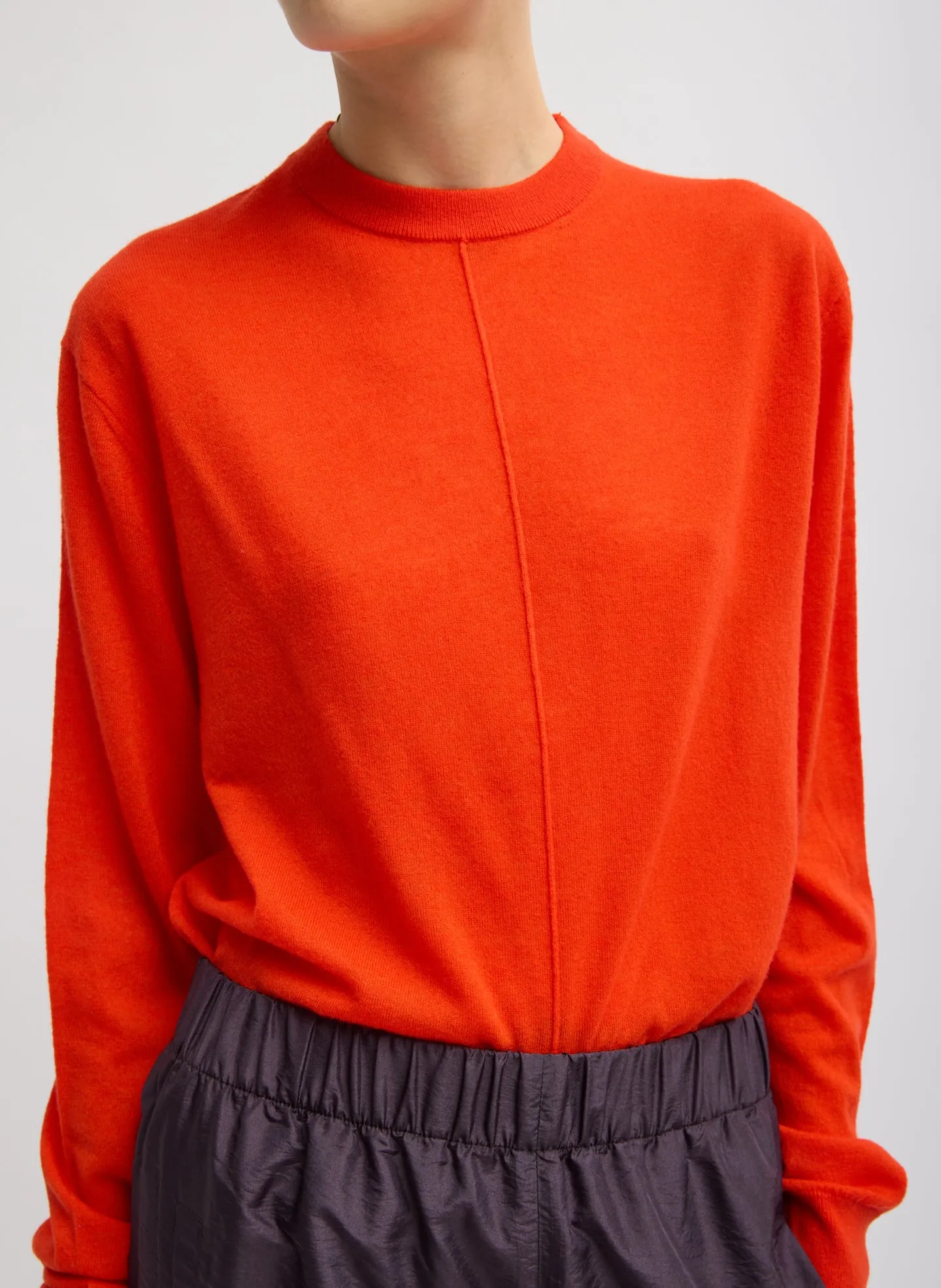 Skinlike Mercerized Wool Crewneck Pullover sold by Tibi product image thumbnail 5