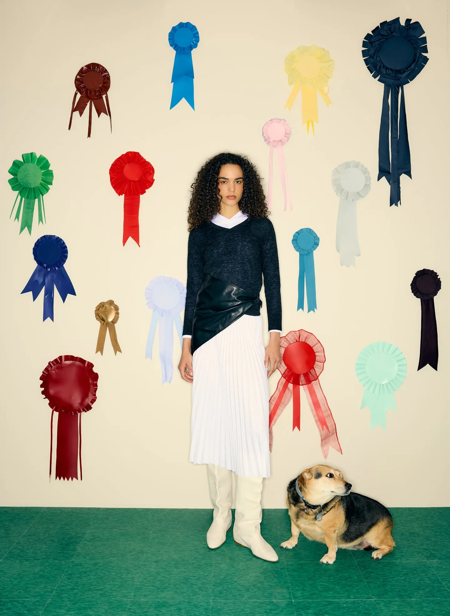 Skinlike Mercerized Wool Shrunken V-Neck Sweater sold by Tibi product image thumbnail 2