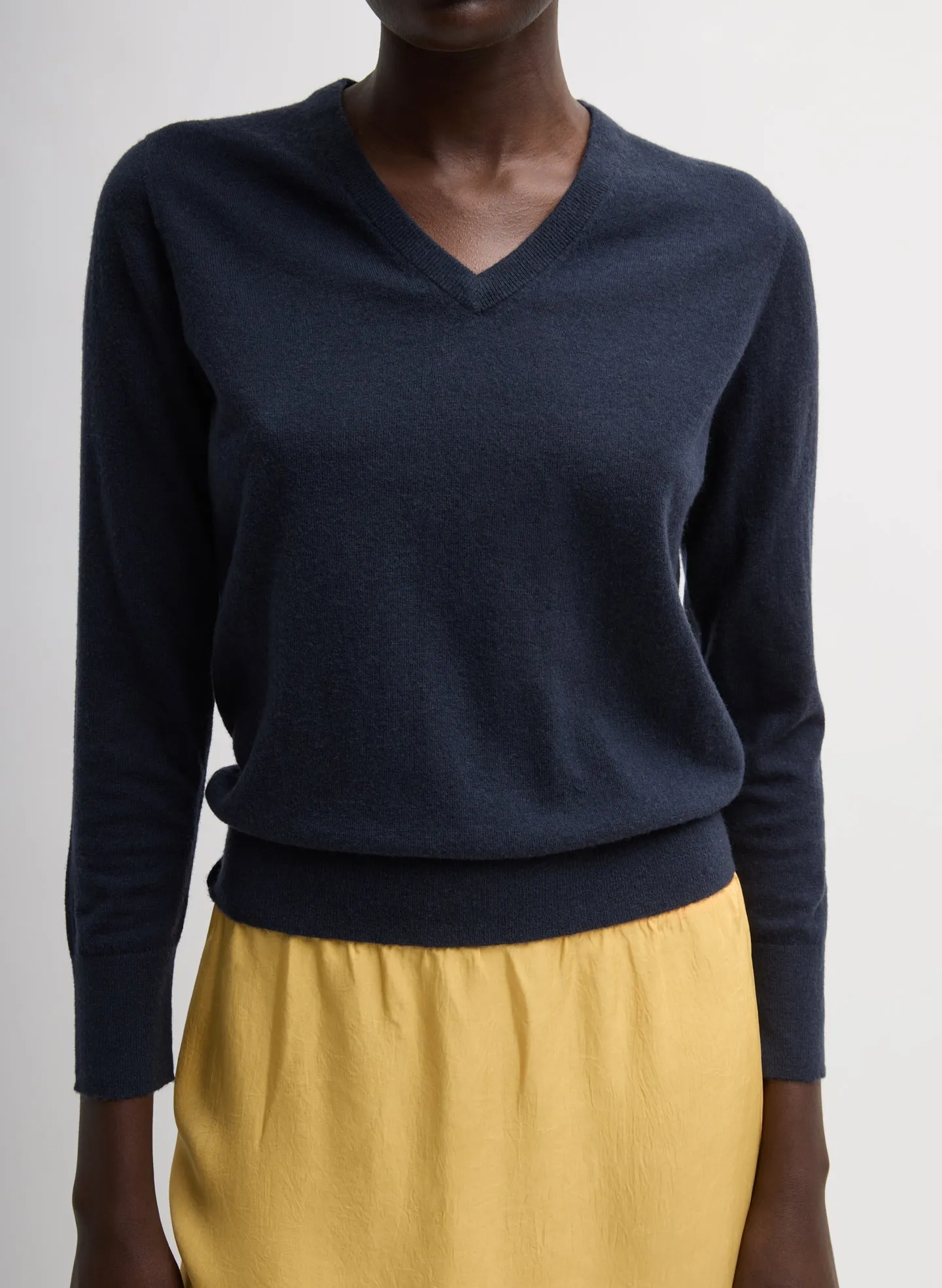 Skinlike Mercerized Wool Shrunken V-Neck Sweater sold by Tibi