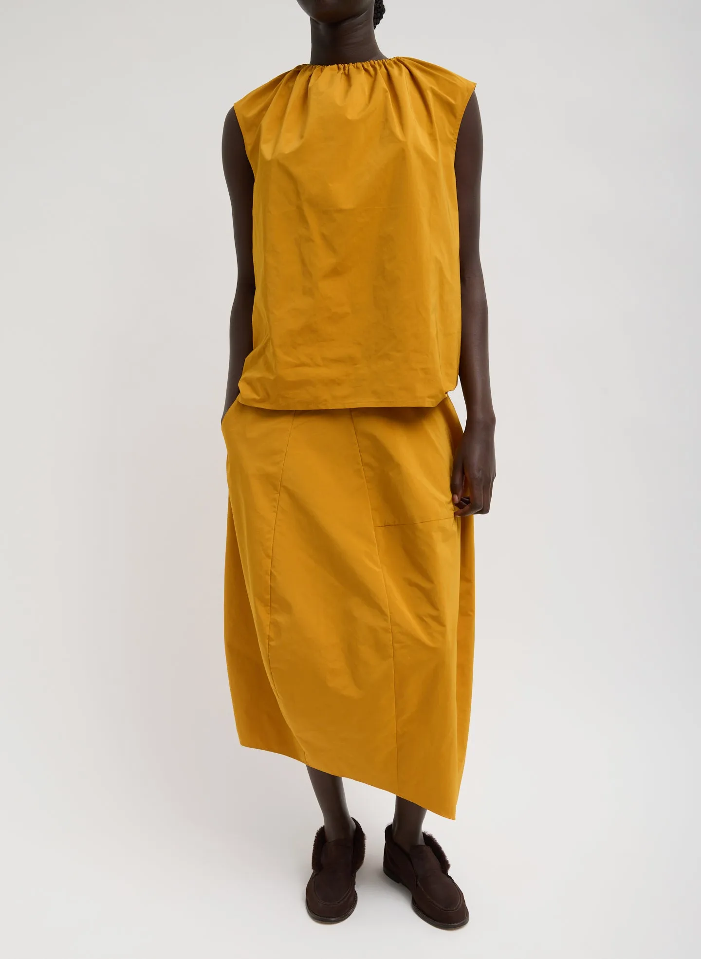 Nylon Shirred Neck Top sold by Tibi product image thumbnail 3