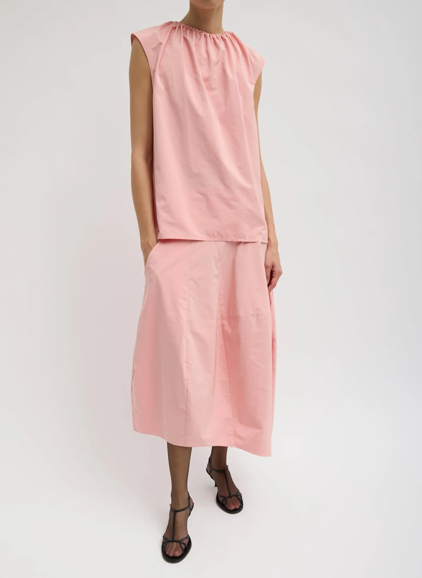 Nylon Shirred Neck Top sold by Tibi product image thumbnail 3