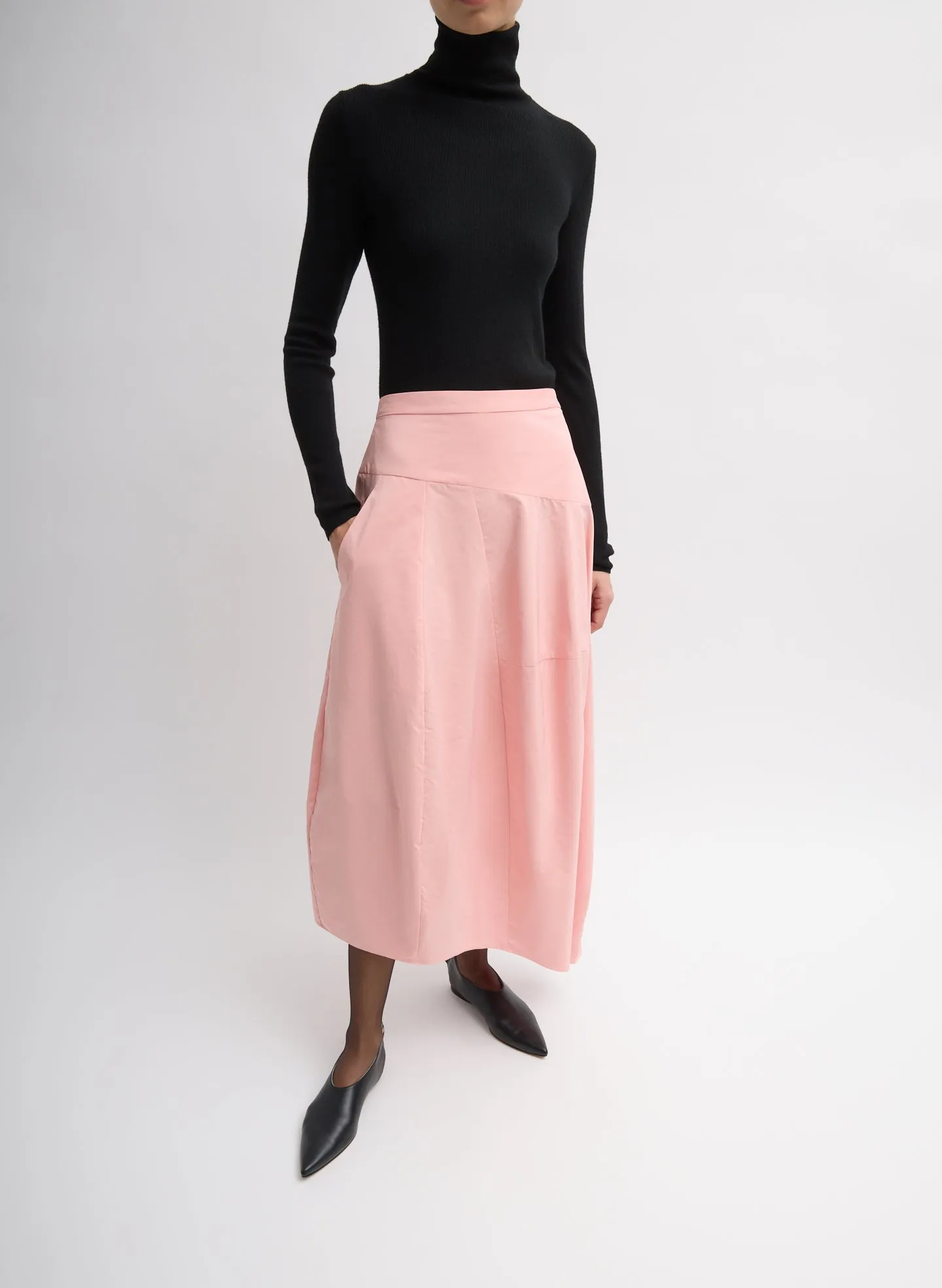 Nylon Asymmetrical Balloon Skirt sold by Tibi