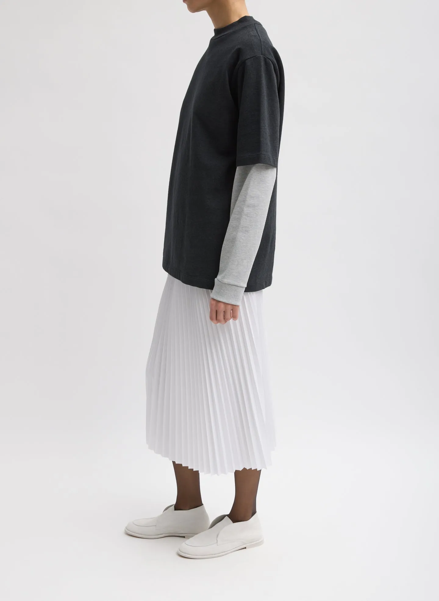 Nylon Pleating Sunray Pull On Skirt sold by Tibi product image thumbnail 3