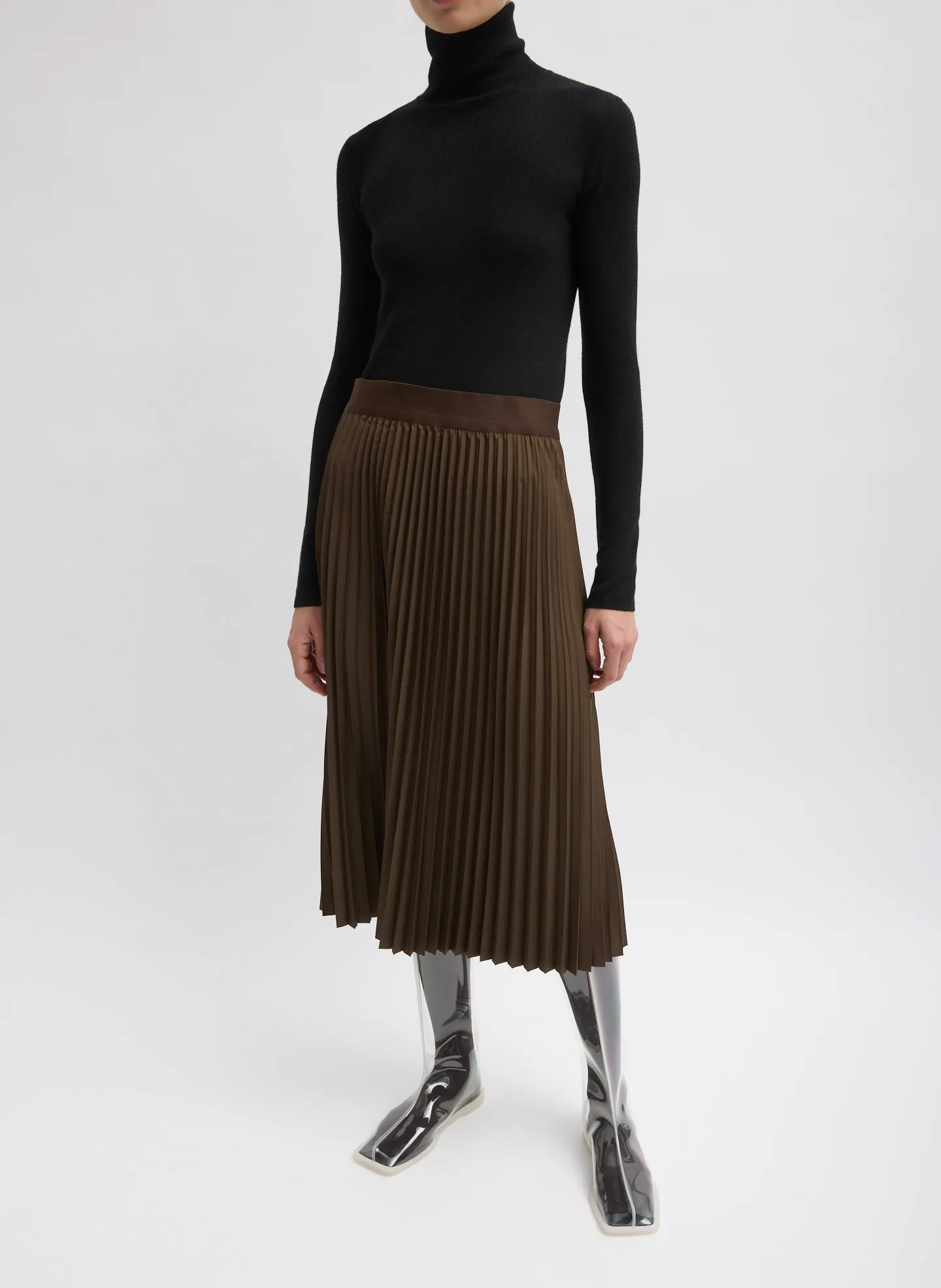 Nylon Pleating Sunray Pull On Skirt sold by Tibi