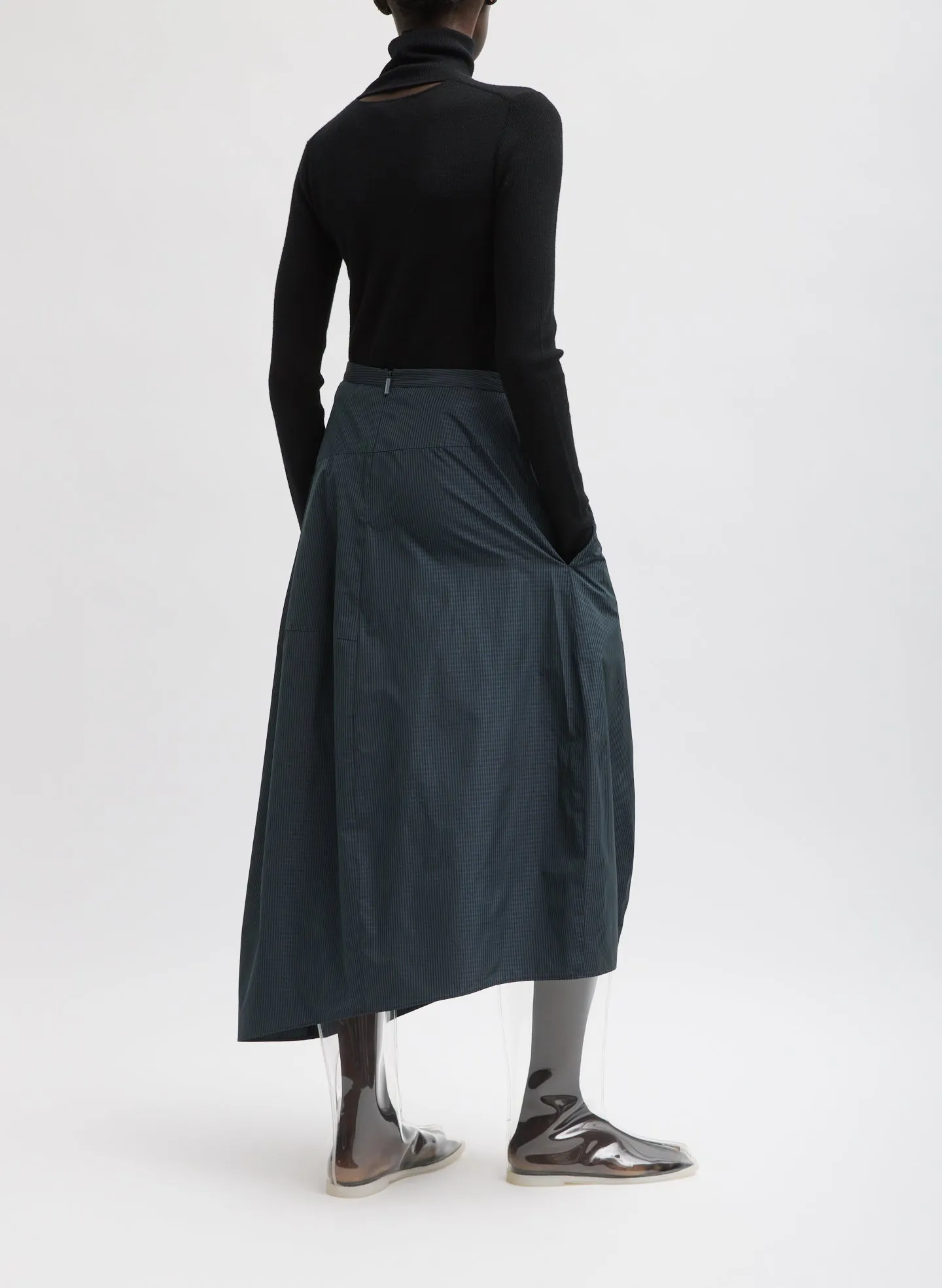Menswear Nylon Asymmetrical Balloon Skirt sold by Tibi product image thumbnail 3