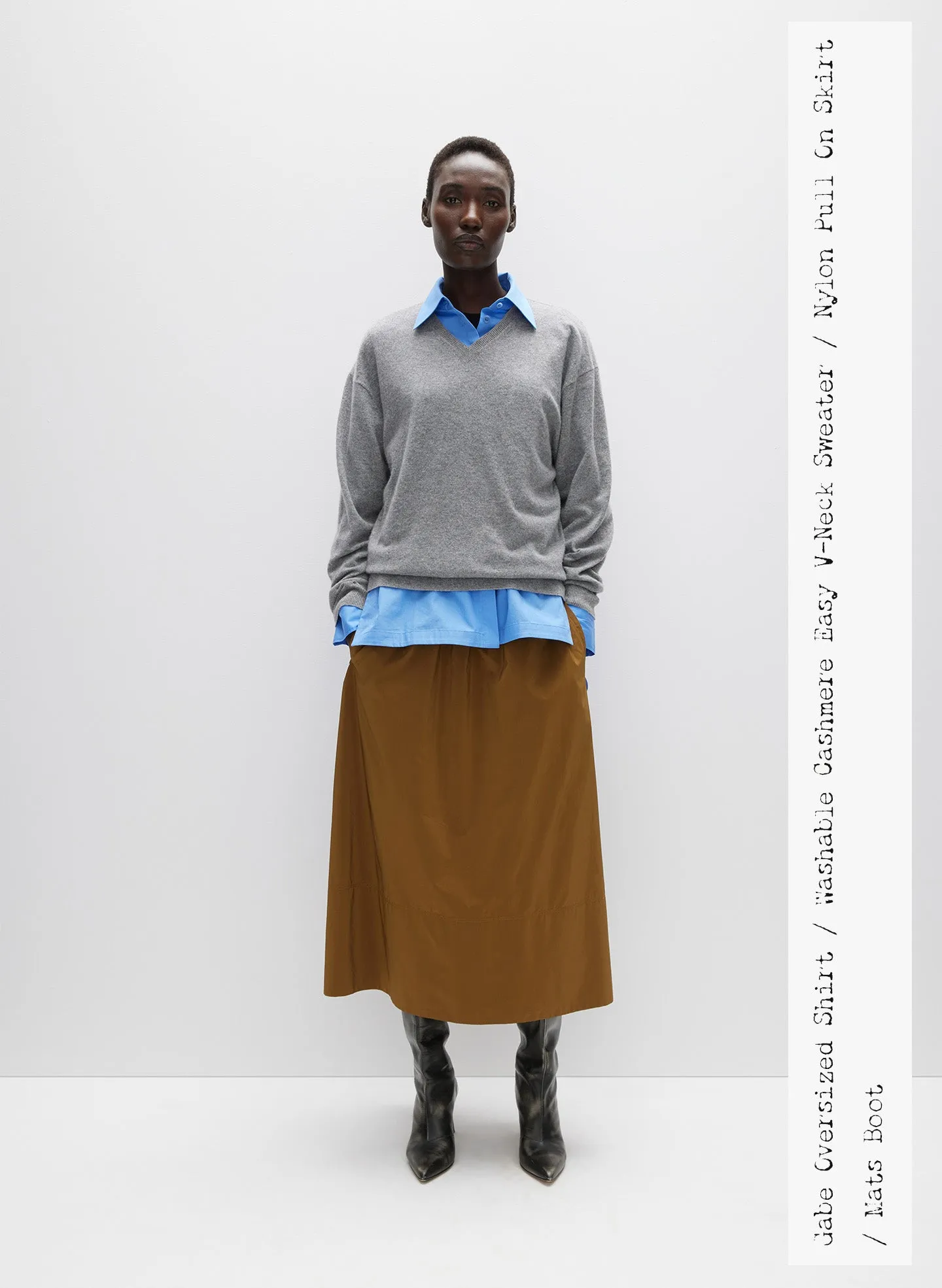 Washable Cashmere Easy V-Neck Sweater sold by Tibi product image thumbnail 2