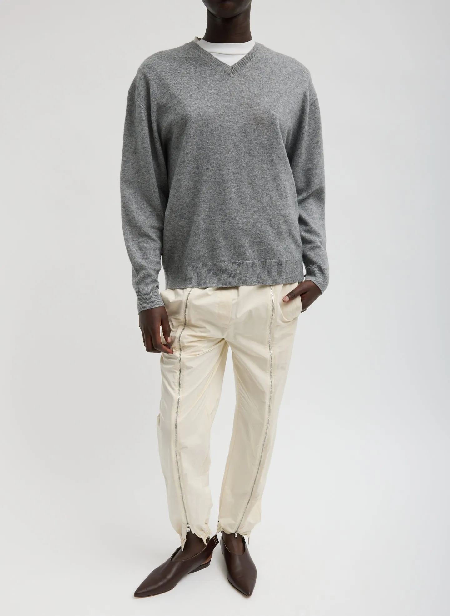 Washable Cashmere Easy V-Neck Sweater sold by Tibi product image thumbnail 5