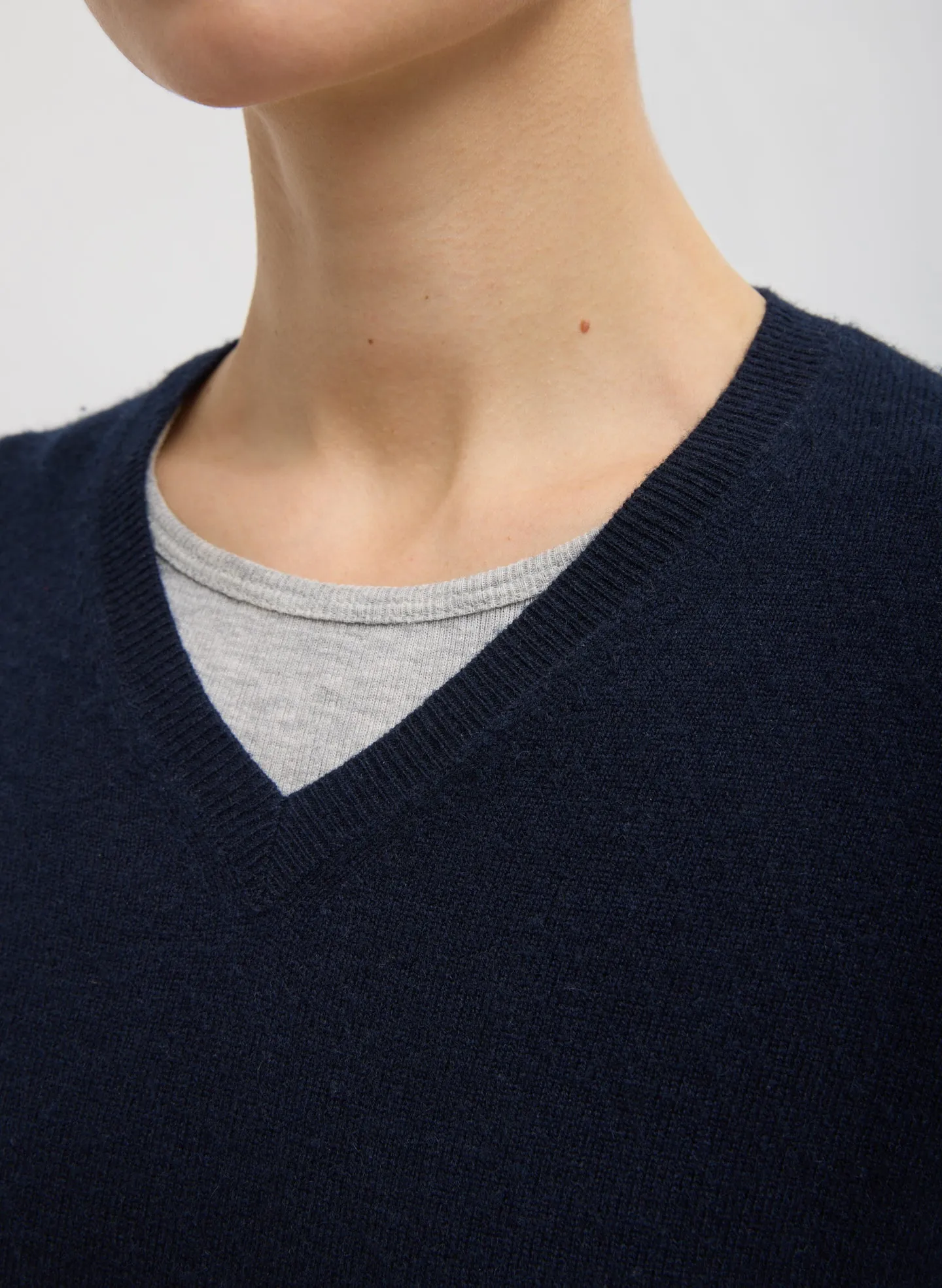 Washable Cashmere Easy V-Neck Sweater sold by Tibi product image thumbnail 3