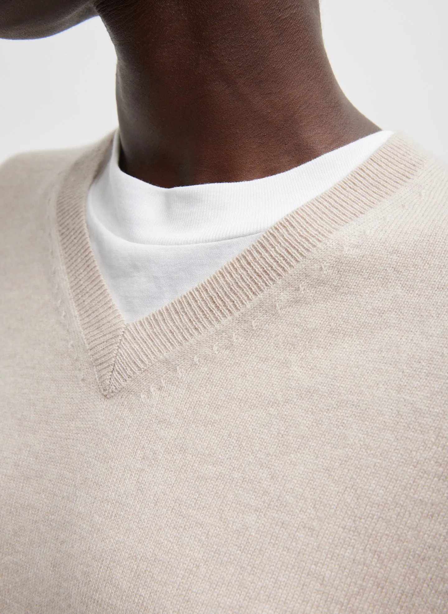 Washable Cashmere Easy V-Neck Sweater sold by Tibi product image thumbnail 3