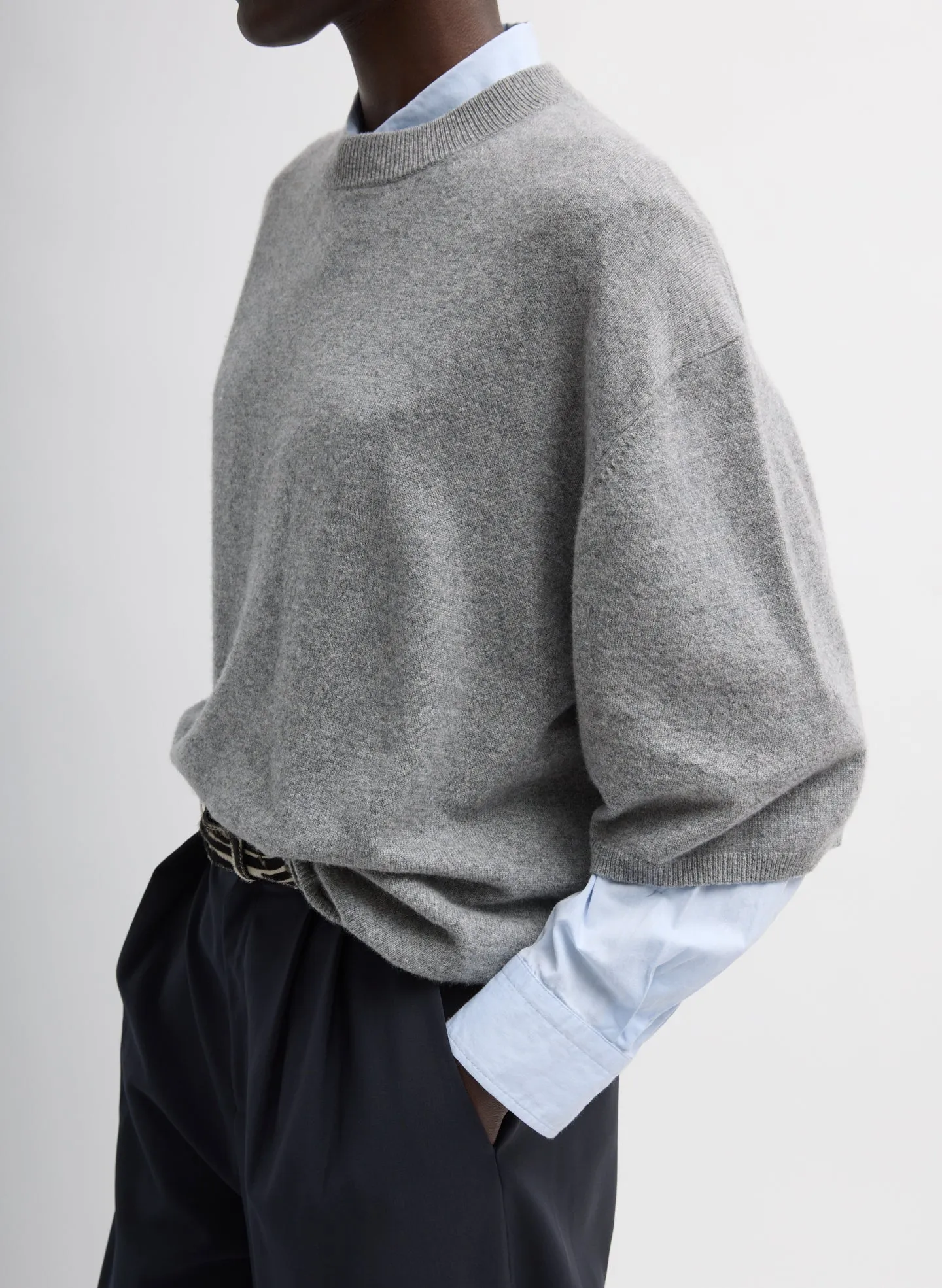 Washable Cashmere Oversized Easy T-Shirt sold by Tibi product image thumbnail 3