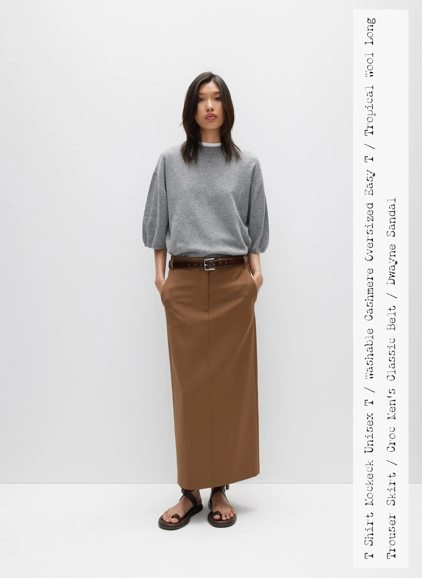 Washable Cashmere Oversized Easy T-Shirt sold by Tibi product image thumbnail 2