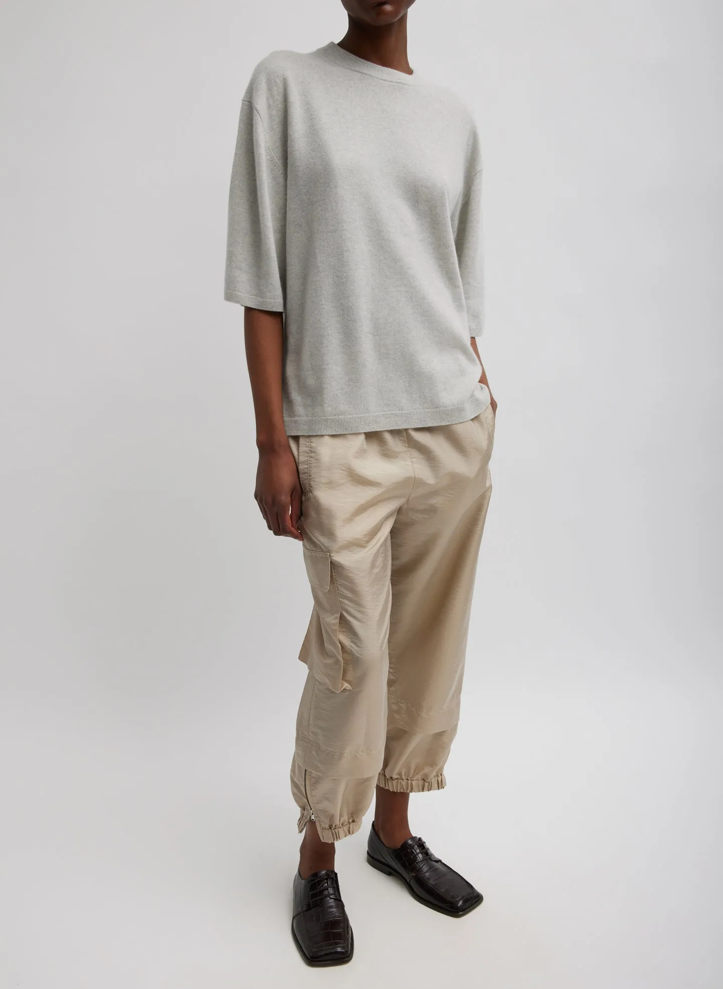 Washable Cashmere Oversized Easy T-Shirt sold by Tibi product image thumbnail 2