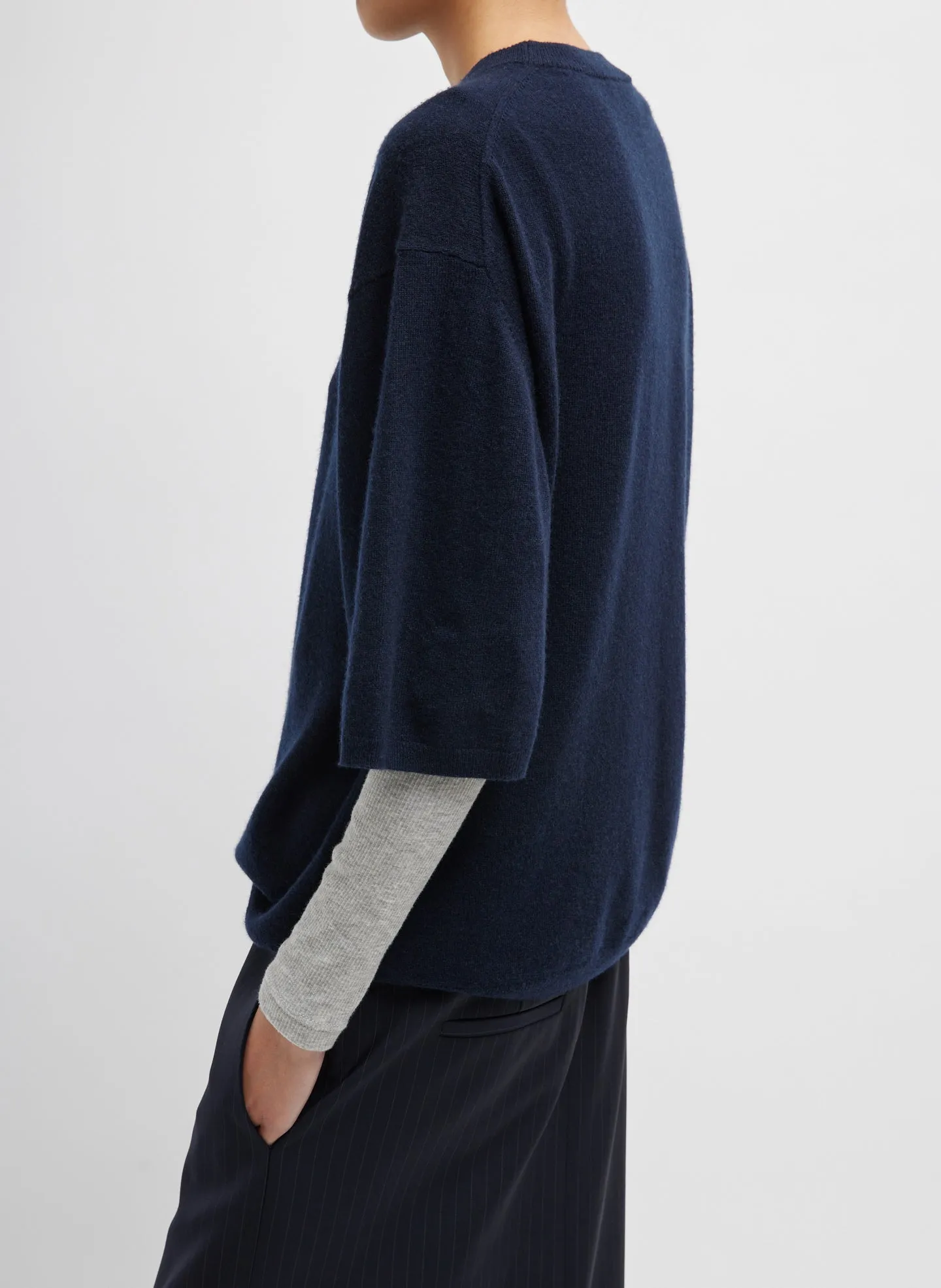 Washable Cashmere Oversized Easy T-Shirt sold by Tibi product image thumbnail 3