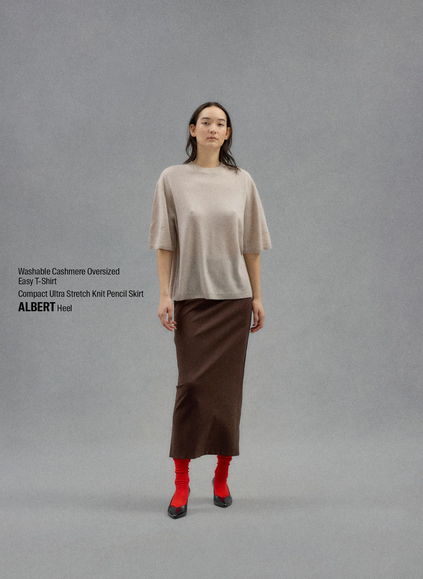 Washable Cashmere Oversized Easy T-Shirt sold by Tibi product image thumbnail 2