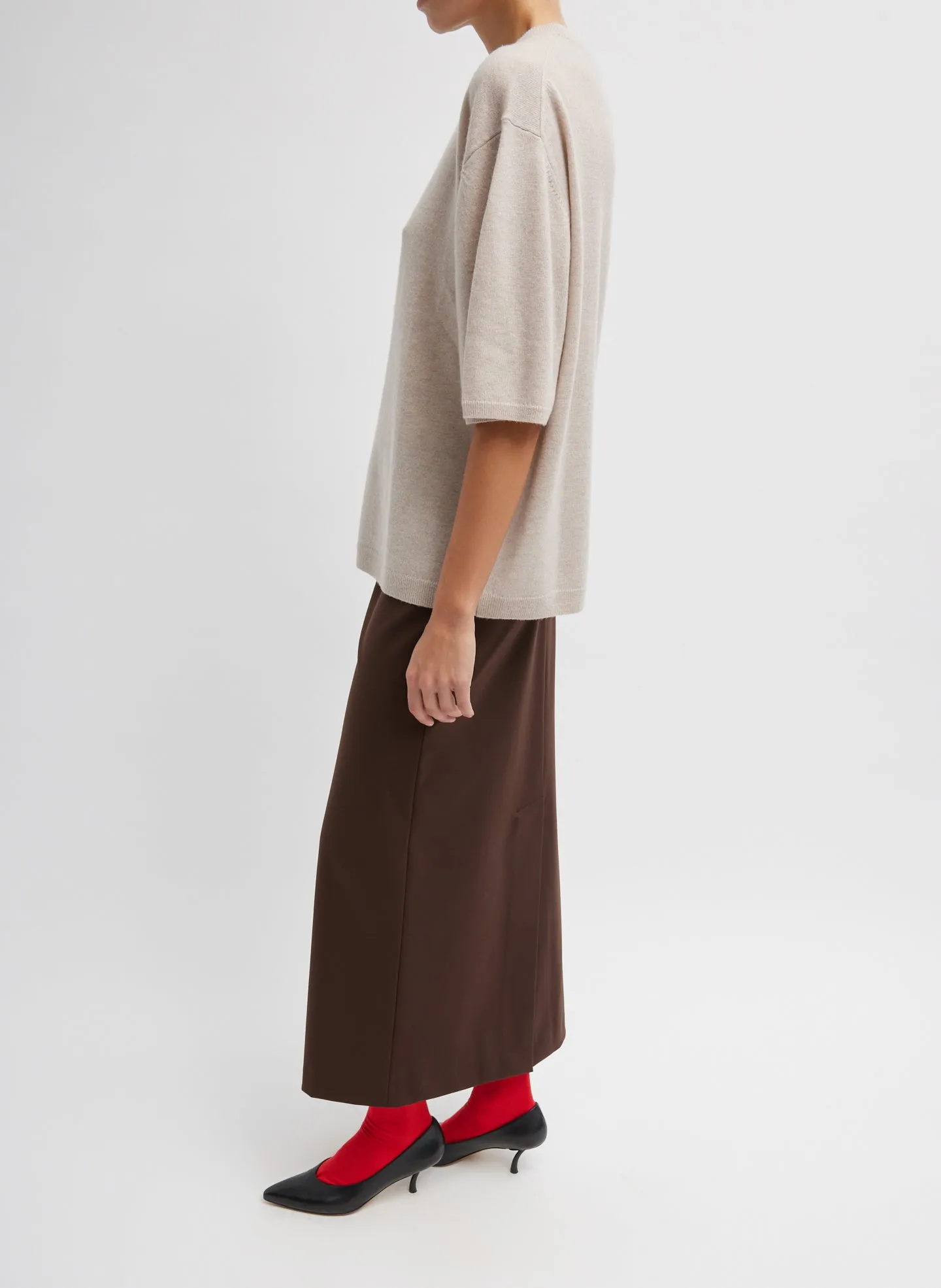 Washable Cashmere Oversized Easy T-Shirt sold by Tibi product image thumbnail 5