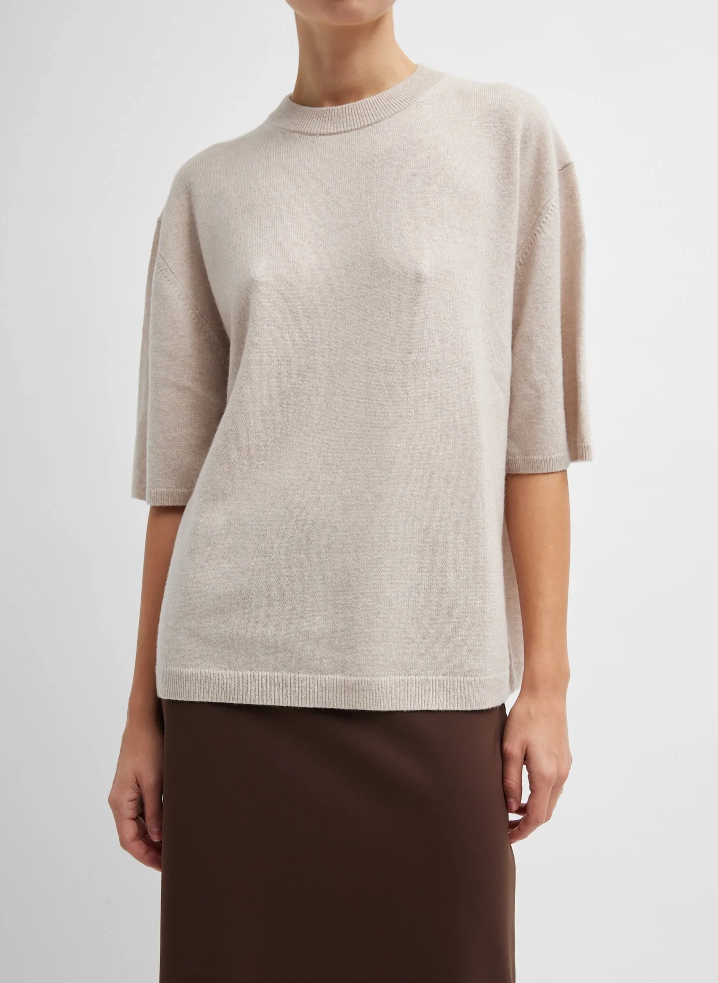 Washable Cashmere Oversized Easy T-Shirt sold by Tibi